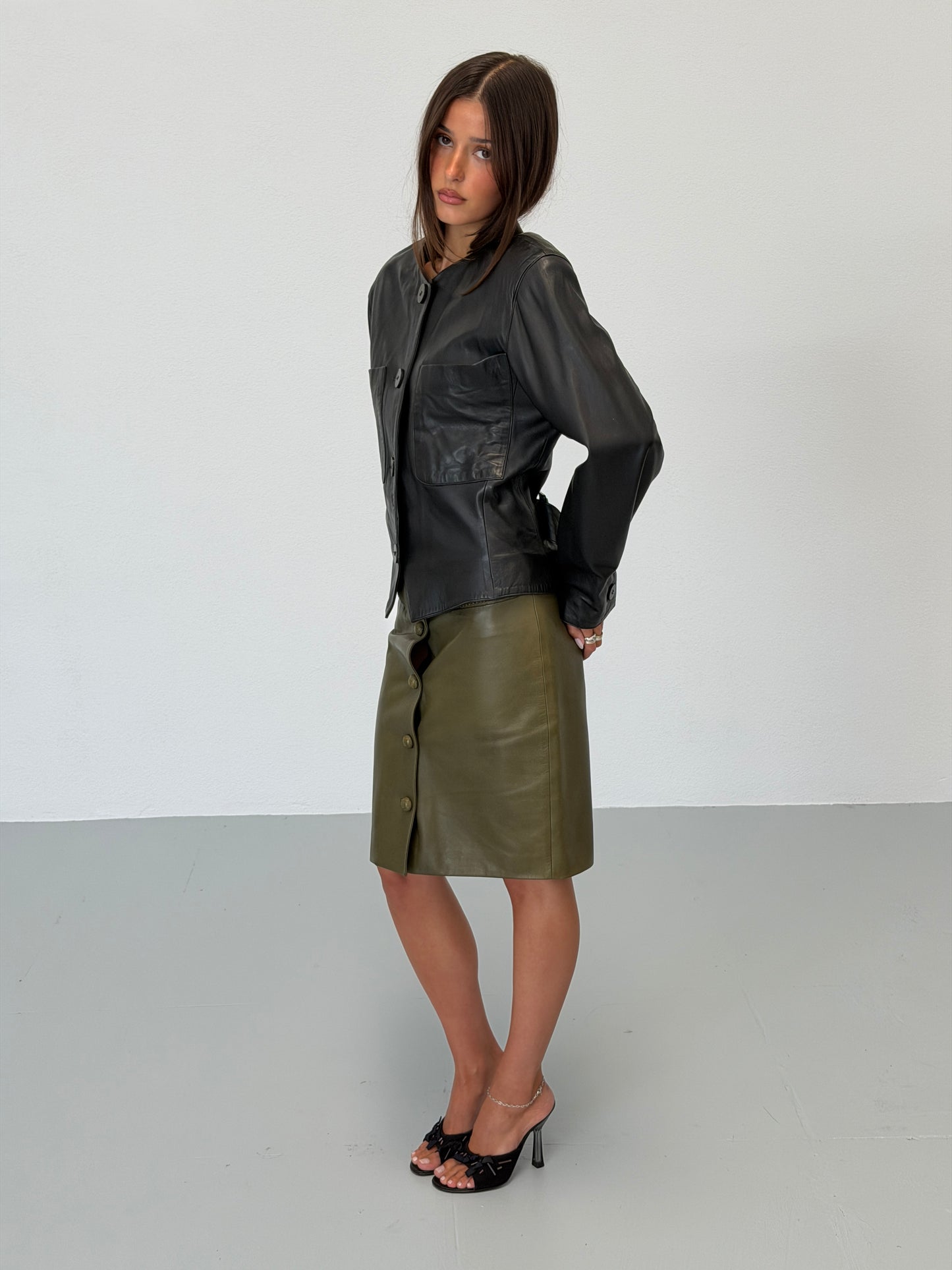 (rare) saint laurent 1980s leather jacket