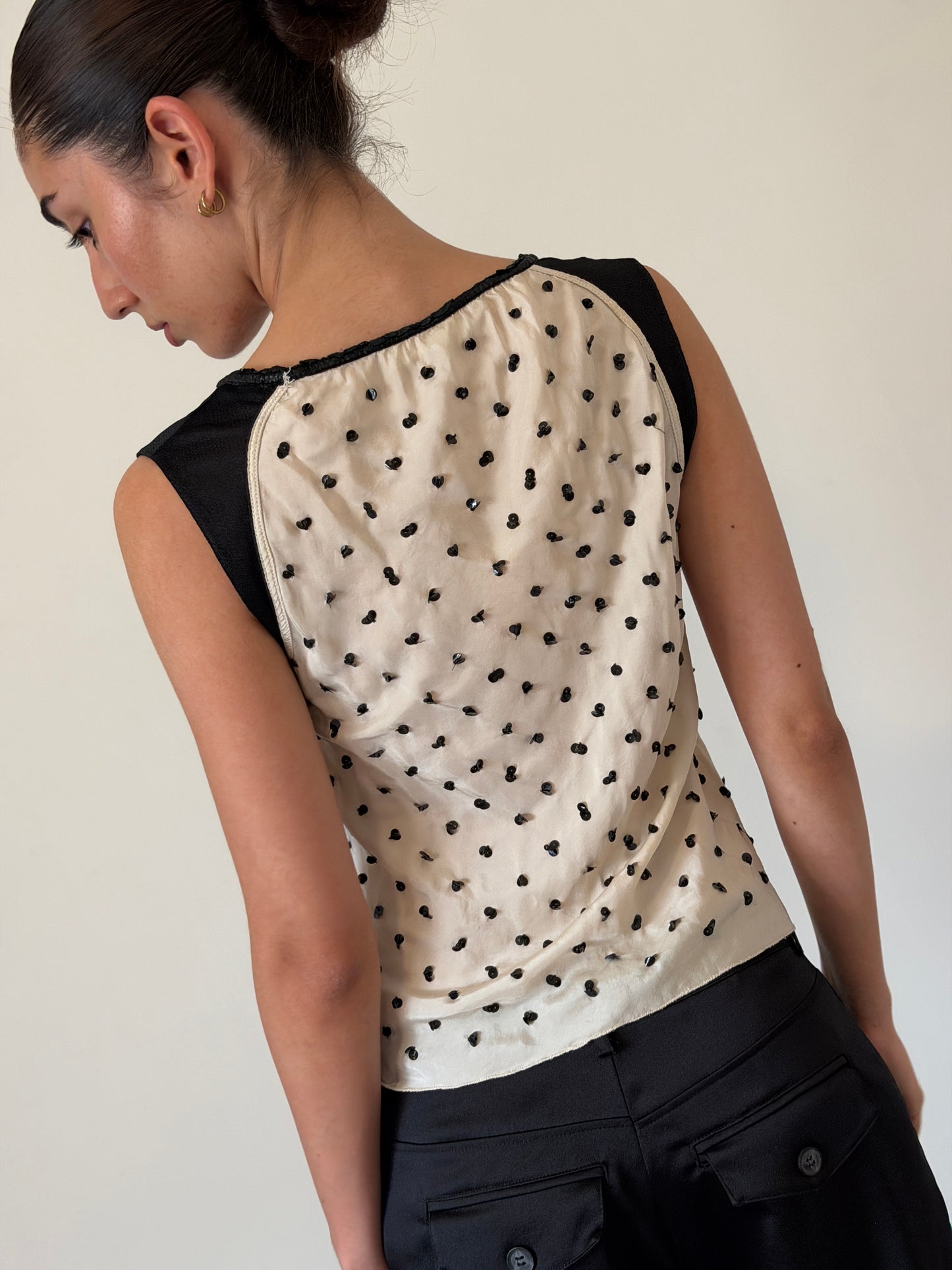 (reserved) prada spring 2000 sequin blouse