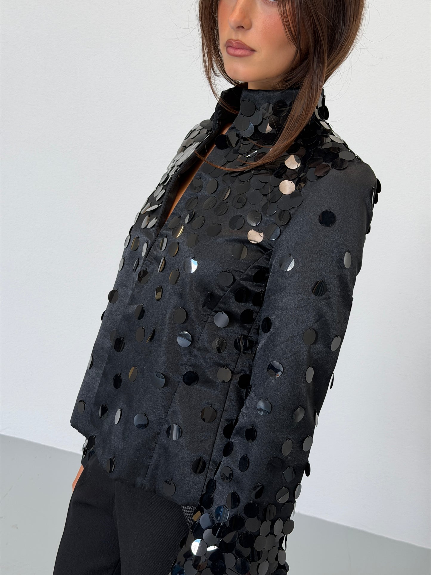 (rare) emporio armani 1990s black disc jacket