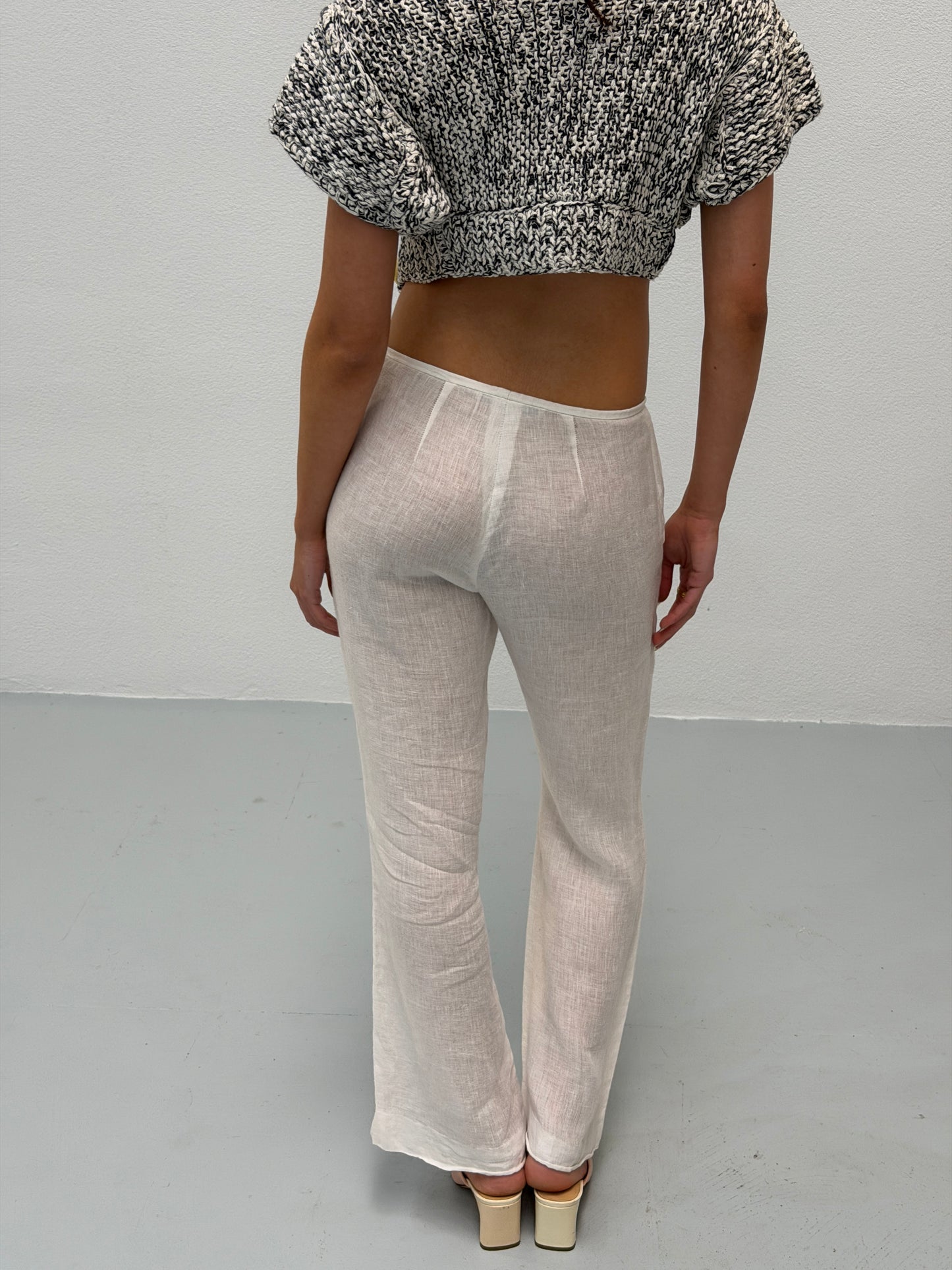 miu miu spring summer 1997 white sheer trousers