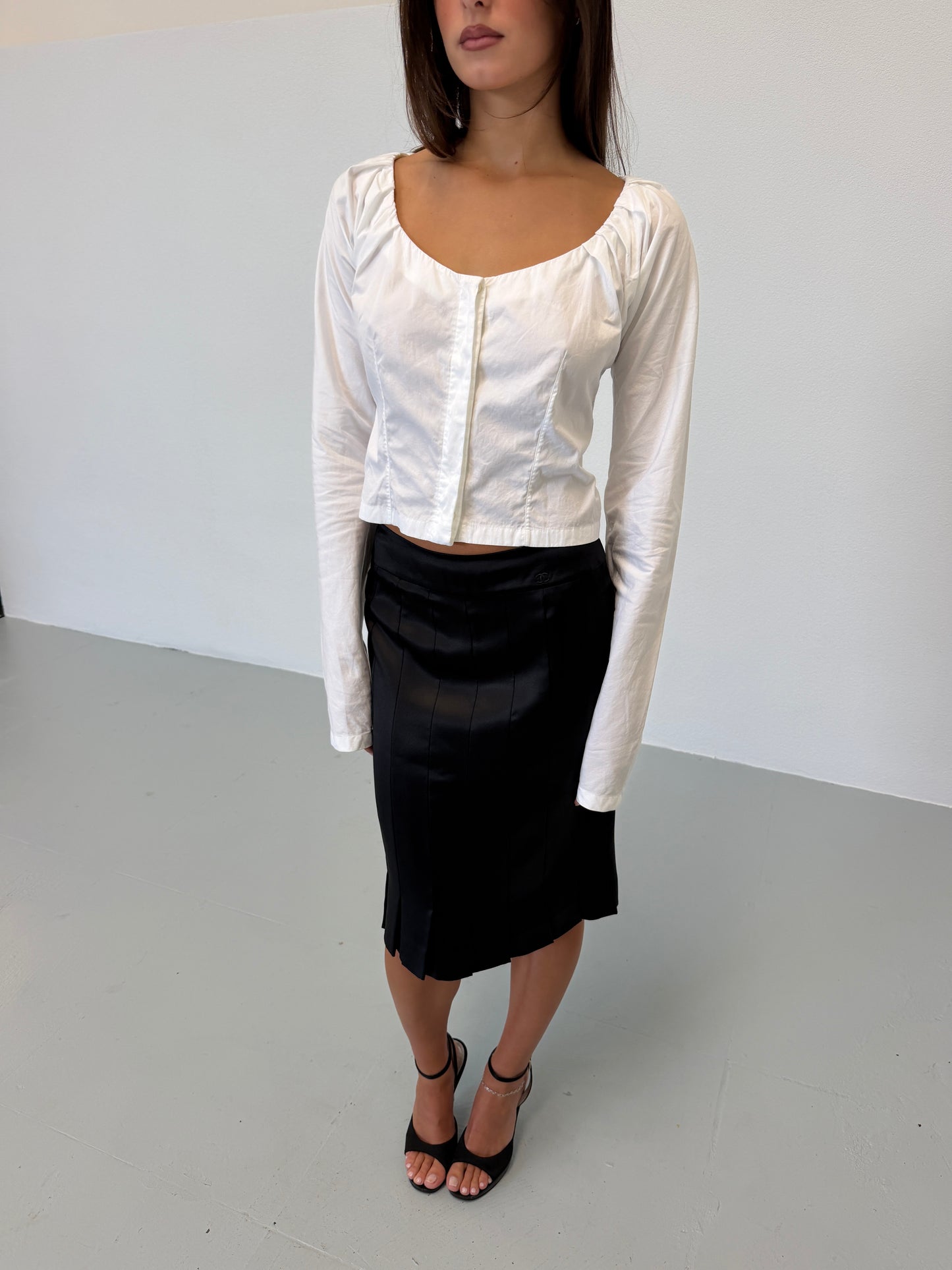 chanel spring 2005 runway silk skirt