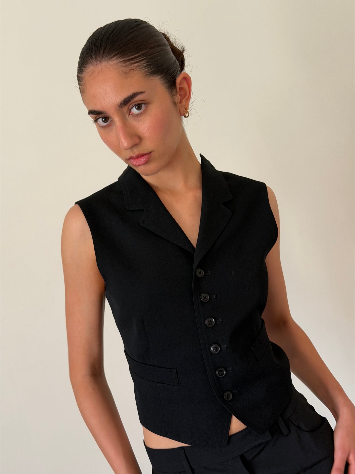 (rare) y's by yohji yamamoto tailored open back vest