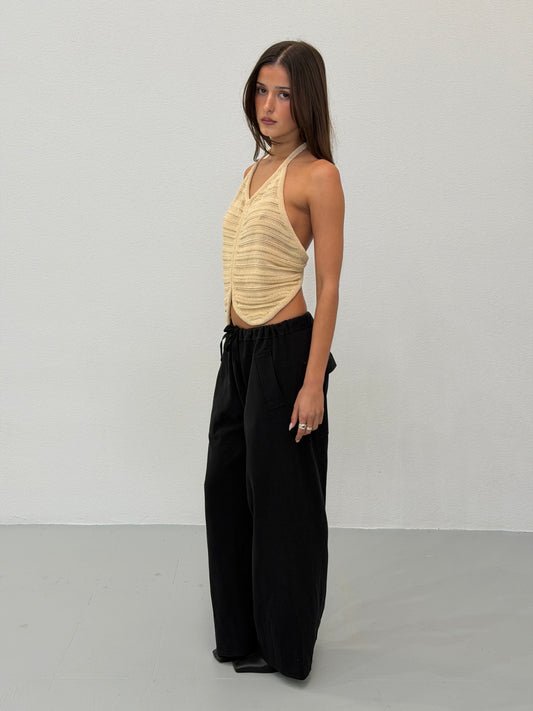 emporio armani 1990s racer back twist top