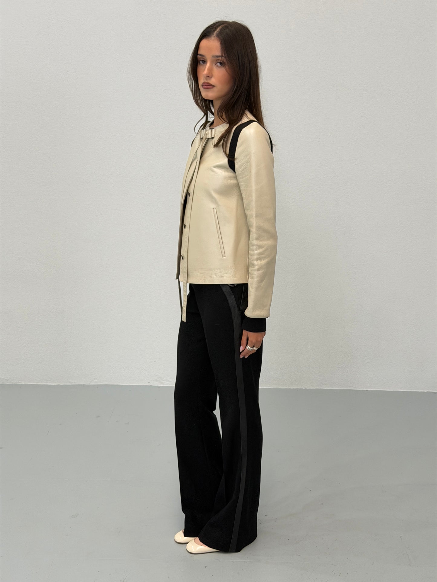 (rare) miu miu spring summer 2000 runway leather jacket