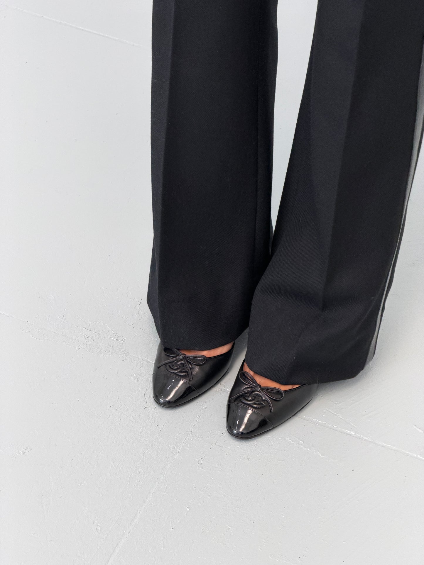 fendi fall 2003 leather wool pants