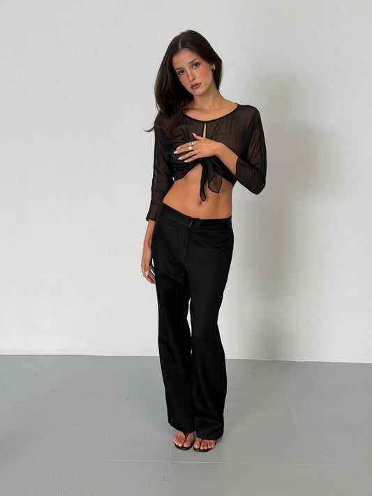 katharine hammett 1990s sheer tie blouse