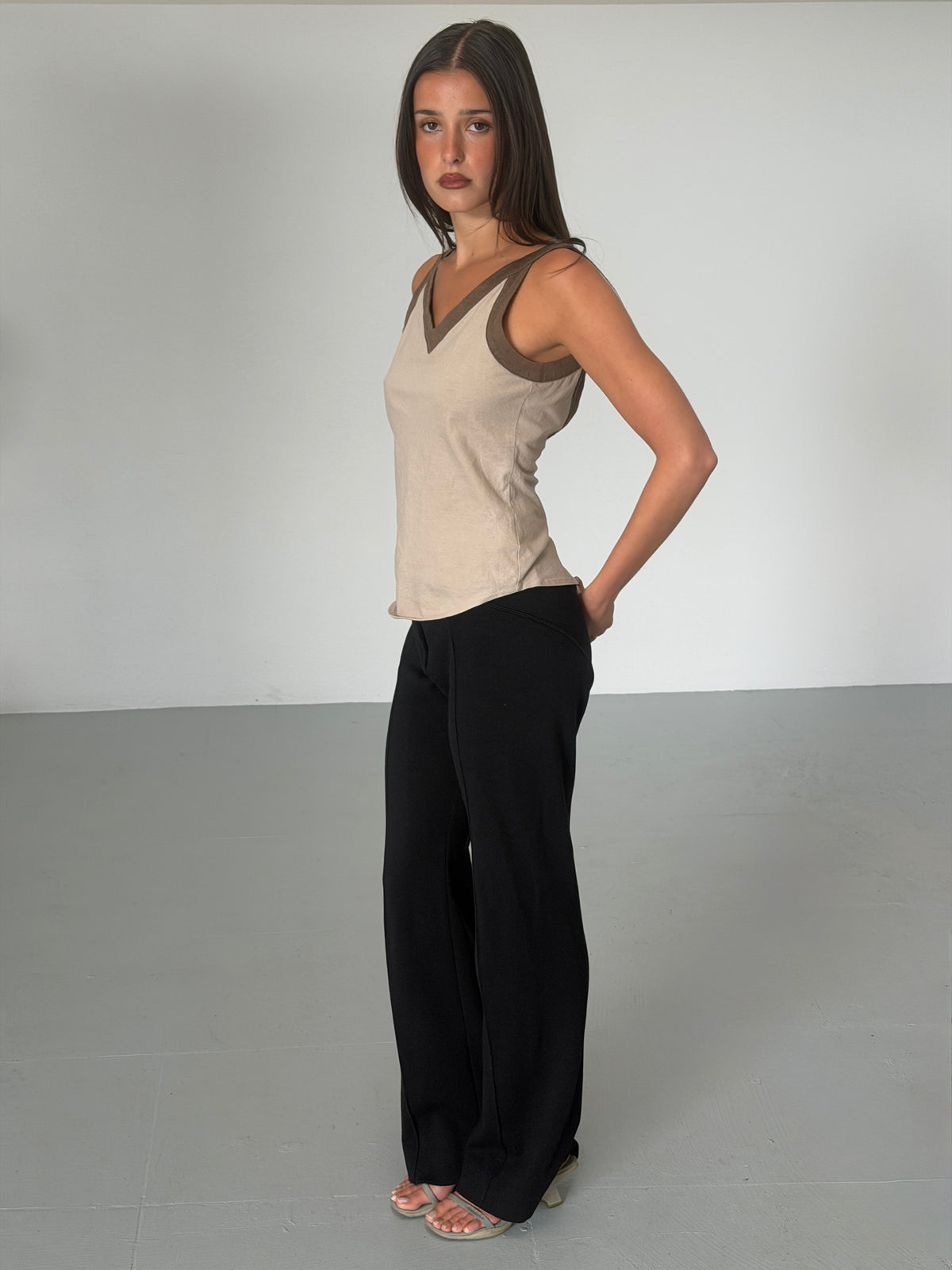 gianni versace couture 1990s black wool flared trousers