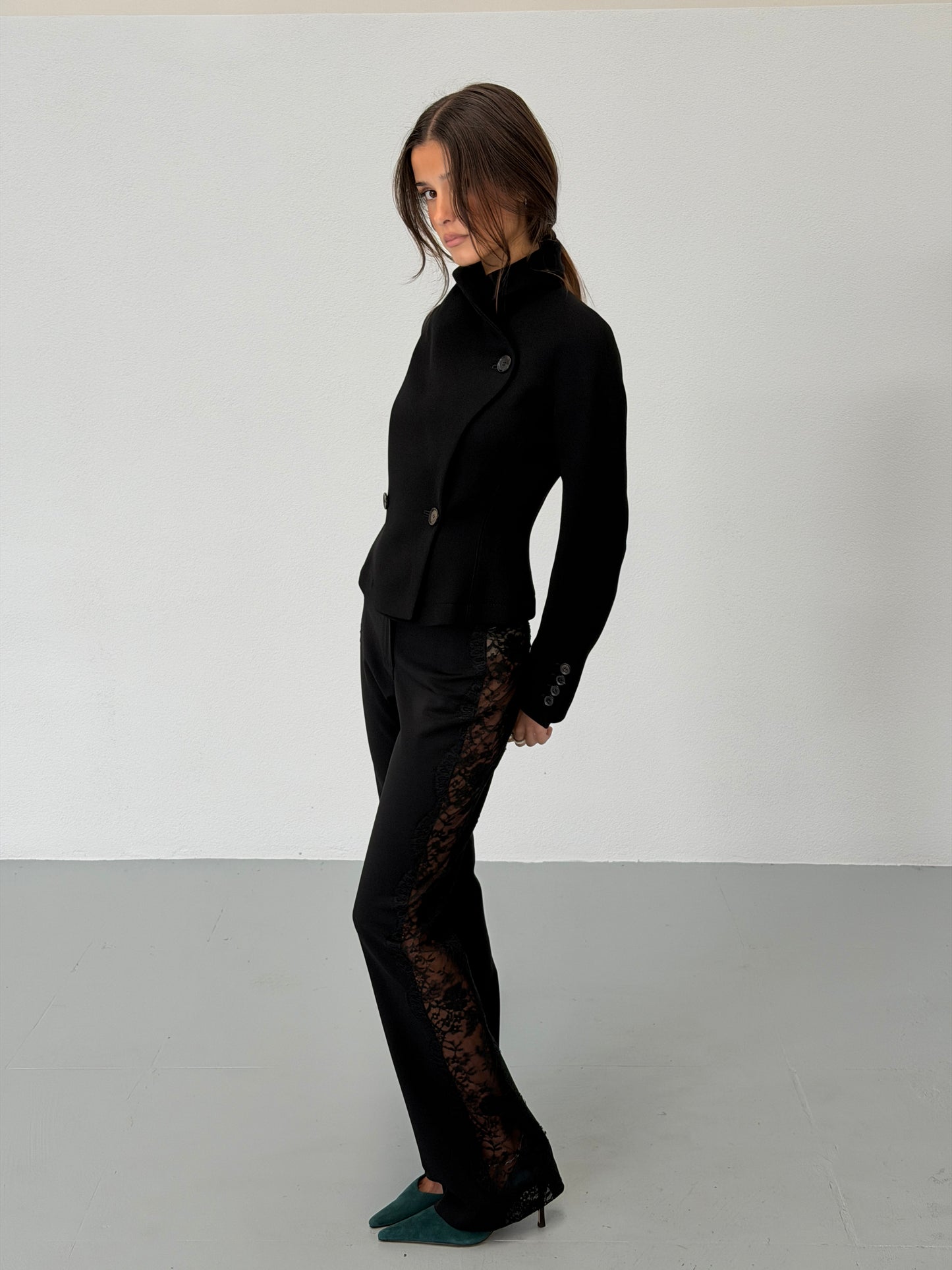 versace 1990s lace pants