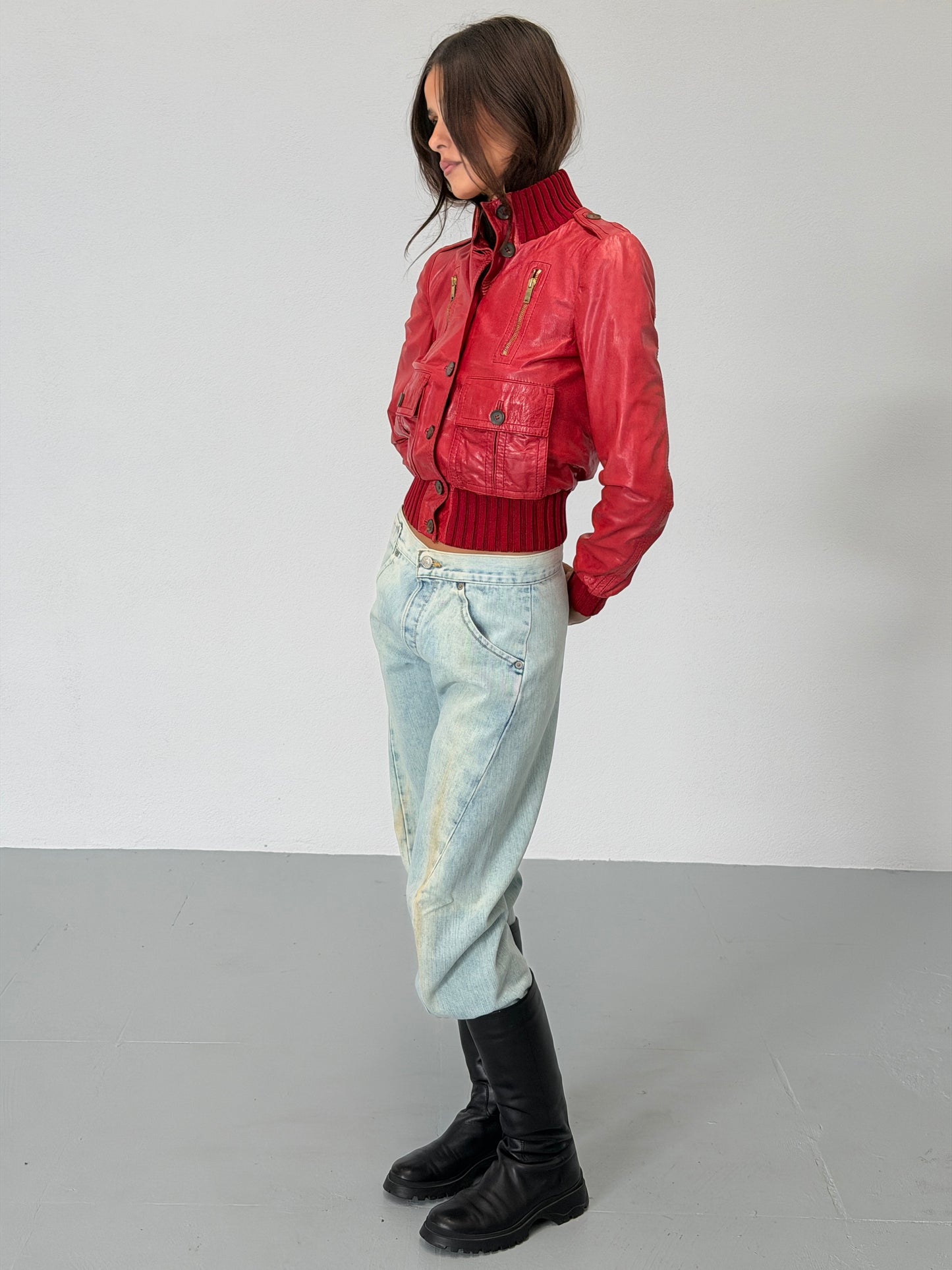 gucci cruise 2006 madonna leather cargo jacket