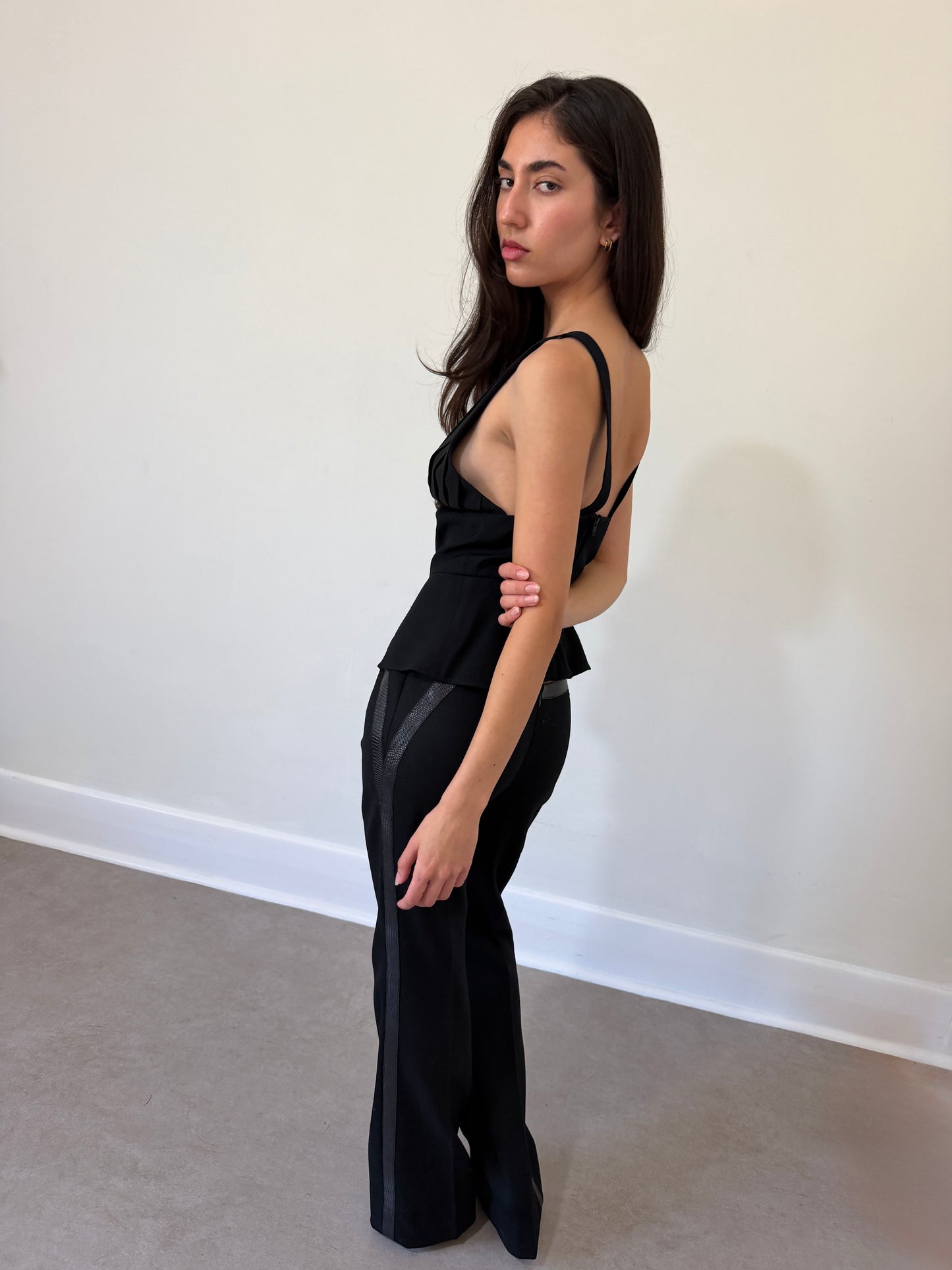 karl lagerfeld 1990s silk sleeveless top