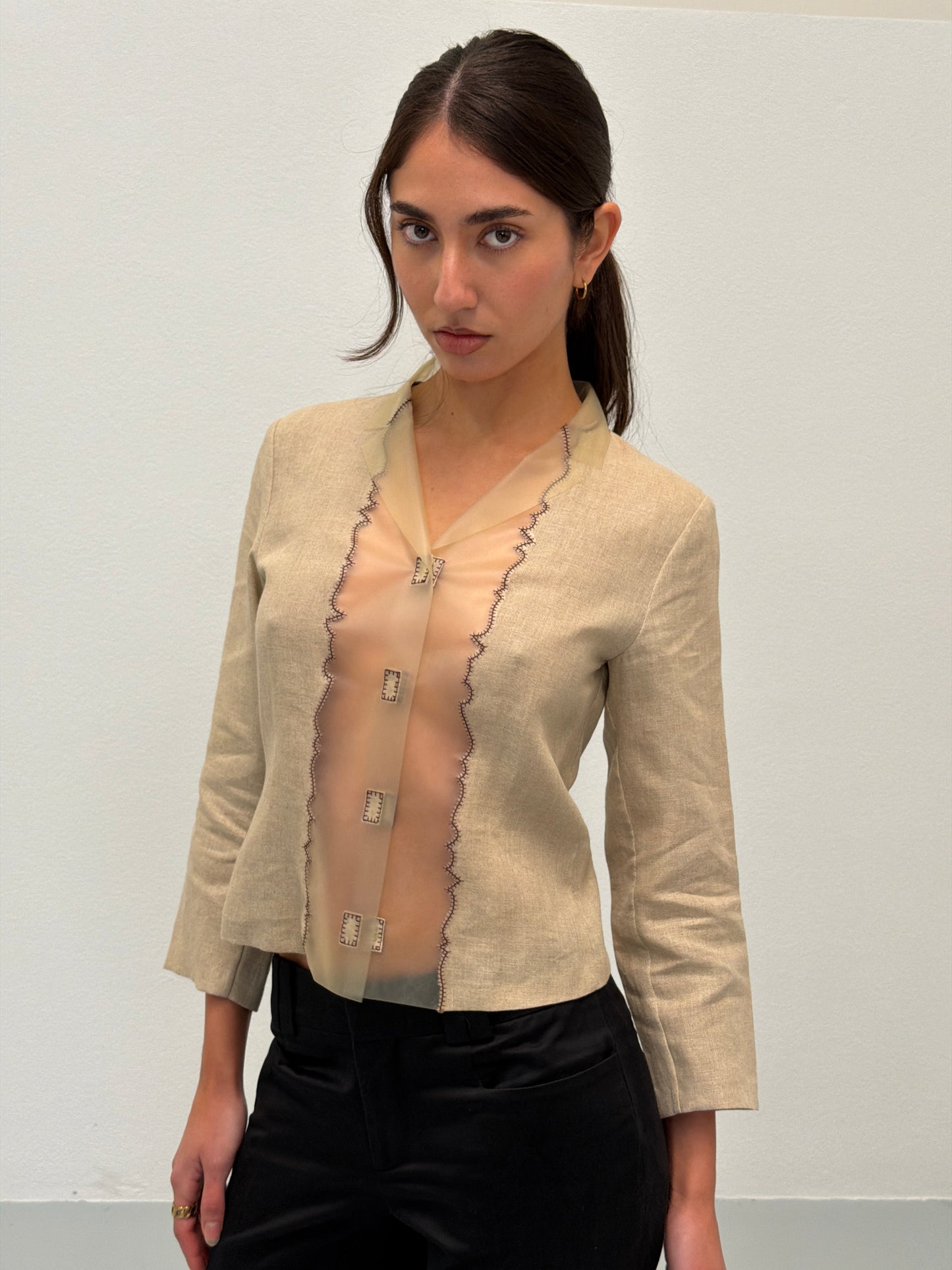 (permanent collection) prada spring 1998 glaze cotton jacket