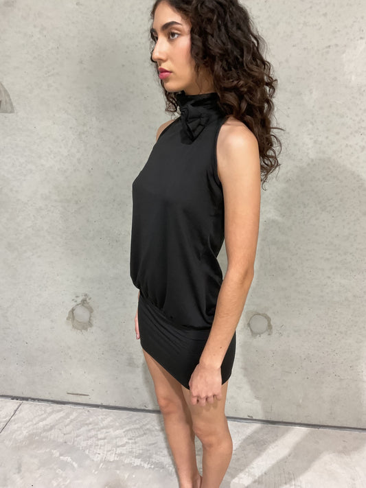 black mini dress
