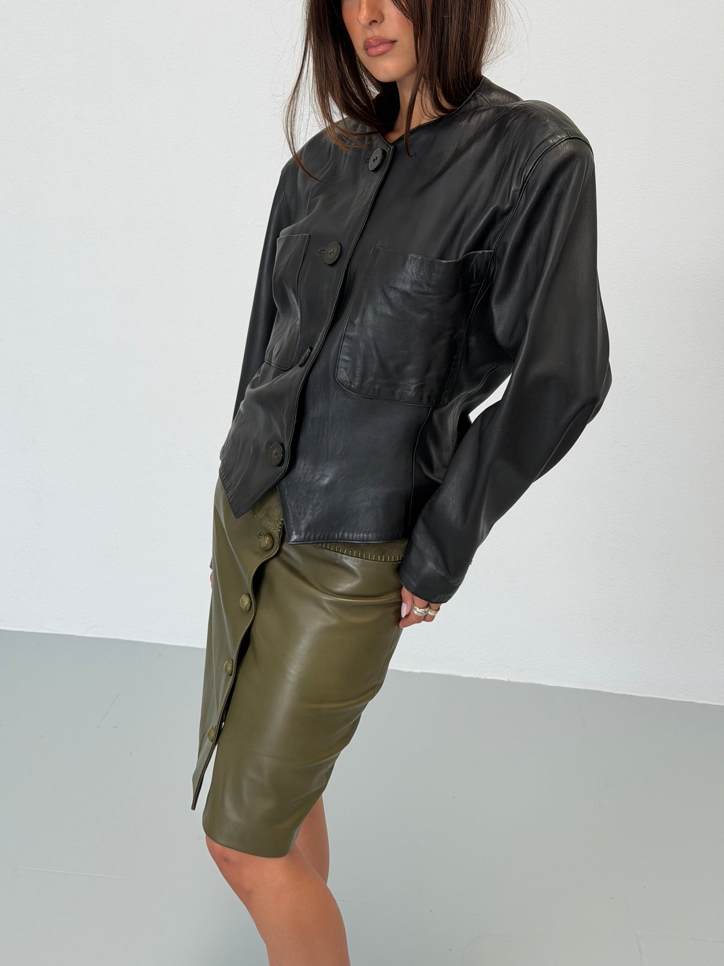 (rare) saint laurent 1980s leather jacket