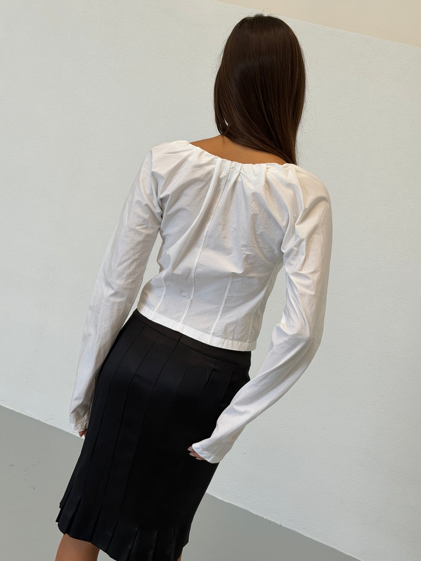 gucci spring 2002 by tom ford white blouse