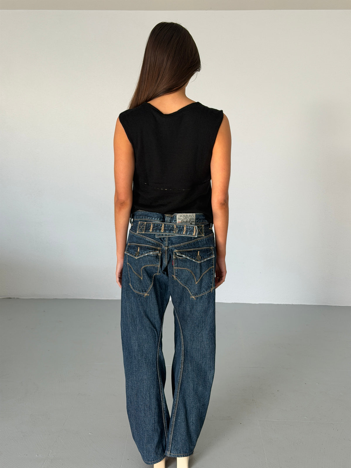 gucci 2000s cashmere tie front top