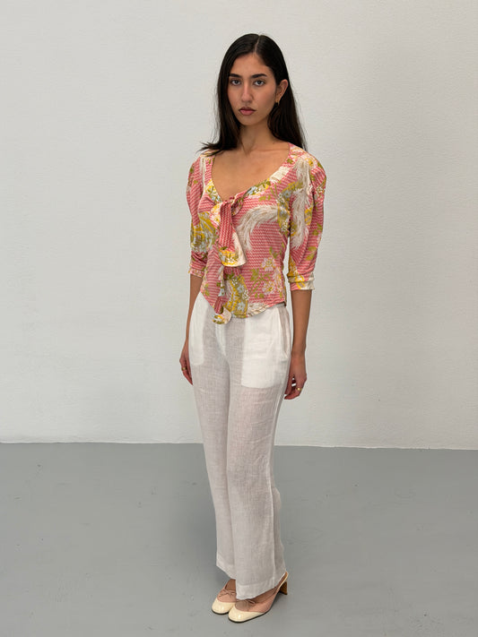 (rare) vivienne westwood spring summer 2001 runway ruffle blouse