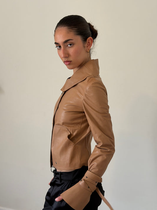 (rare) gucci fall 2003 by tom ford leather jacket