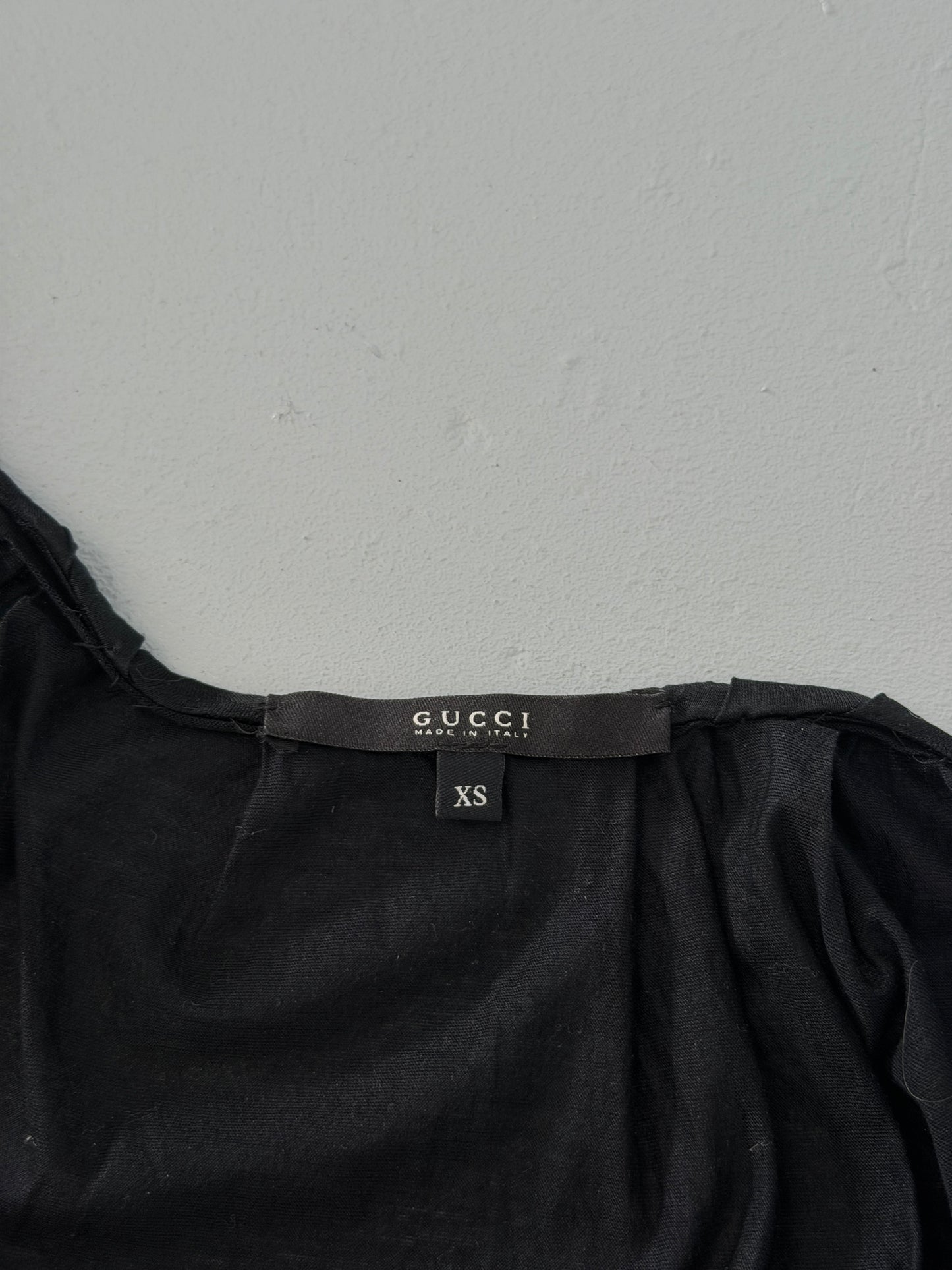 gucci 2000s black long sleeve top