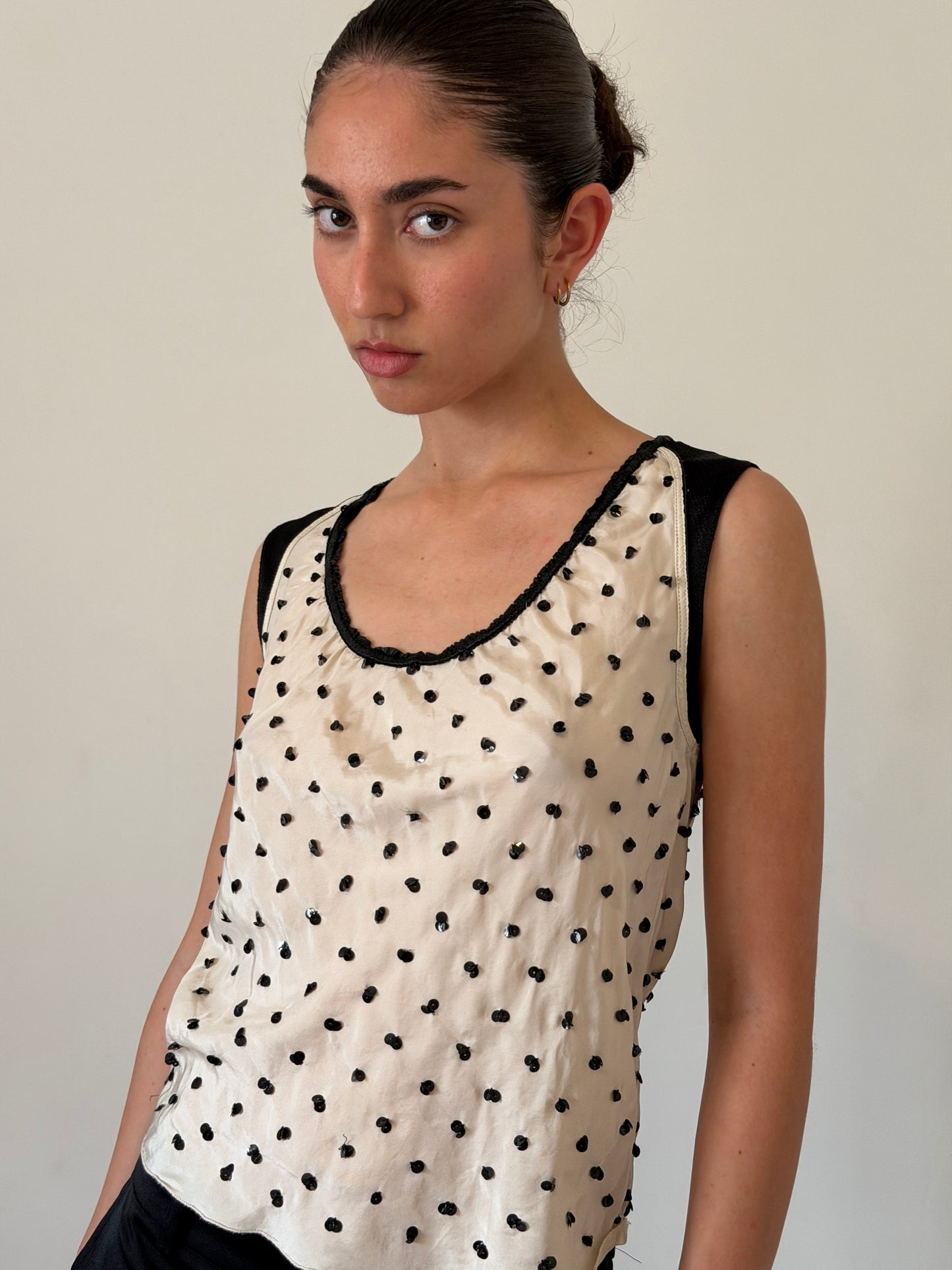 (reserved) prada spring 2000 sequin blouse