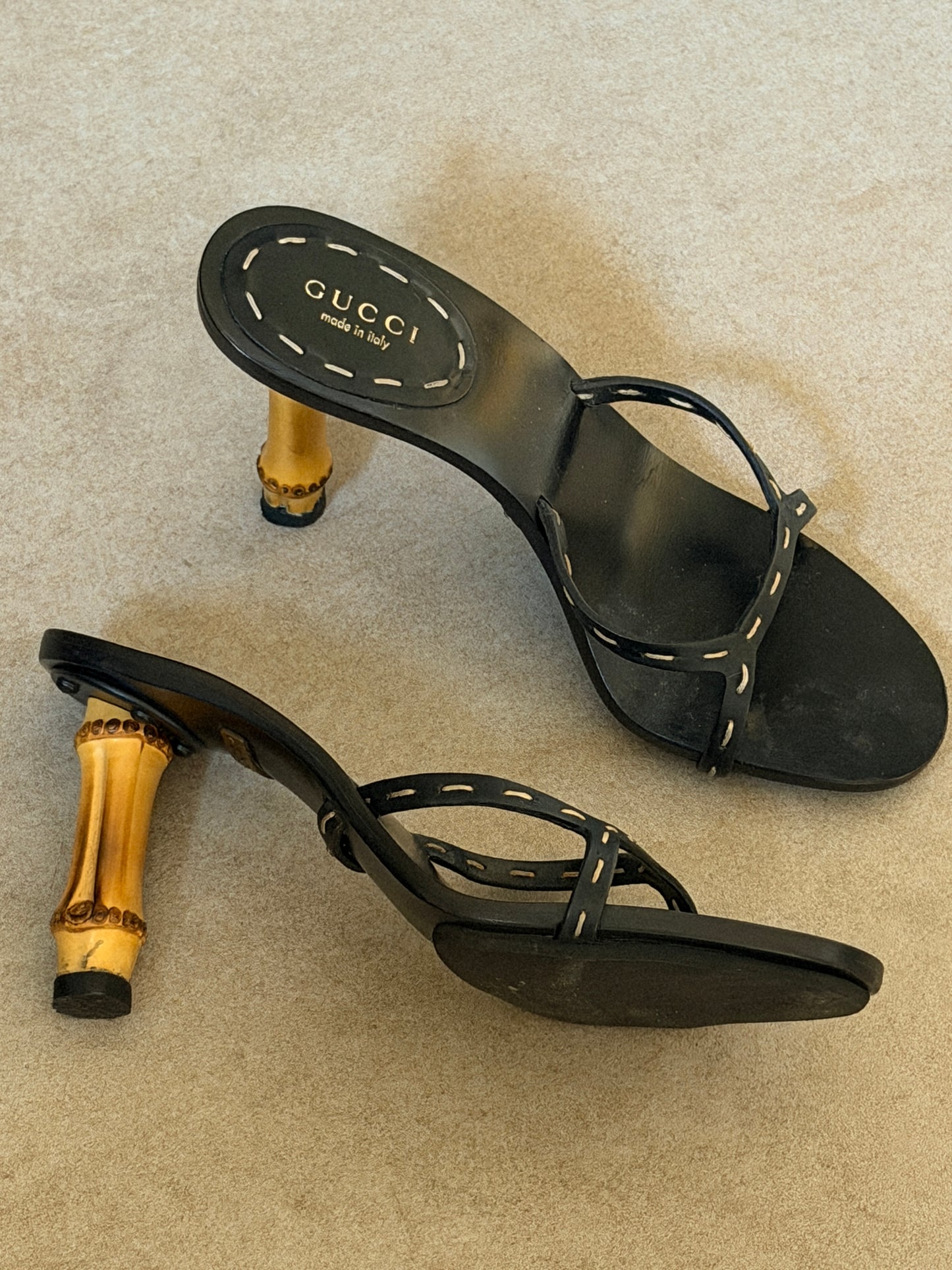 (rare) gucci spring 2002 by tom ford bamboo heels
