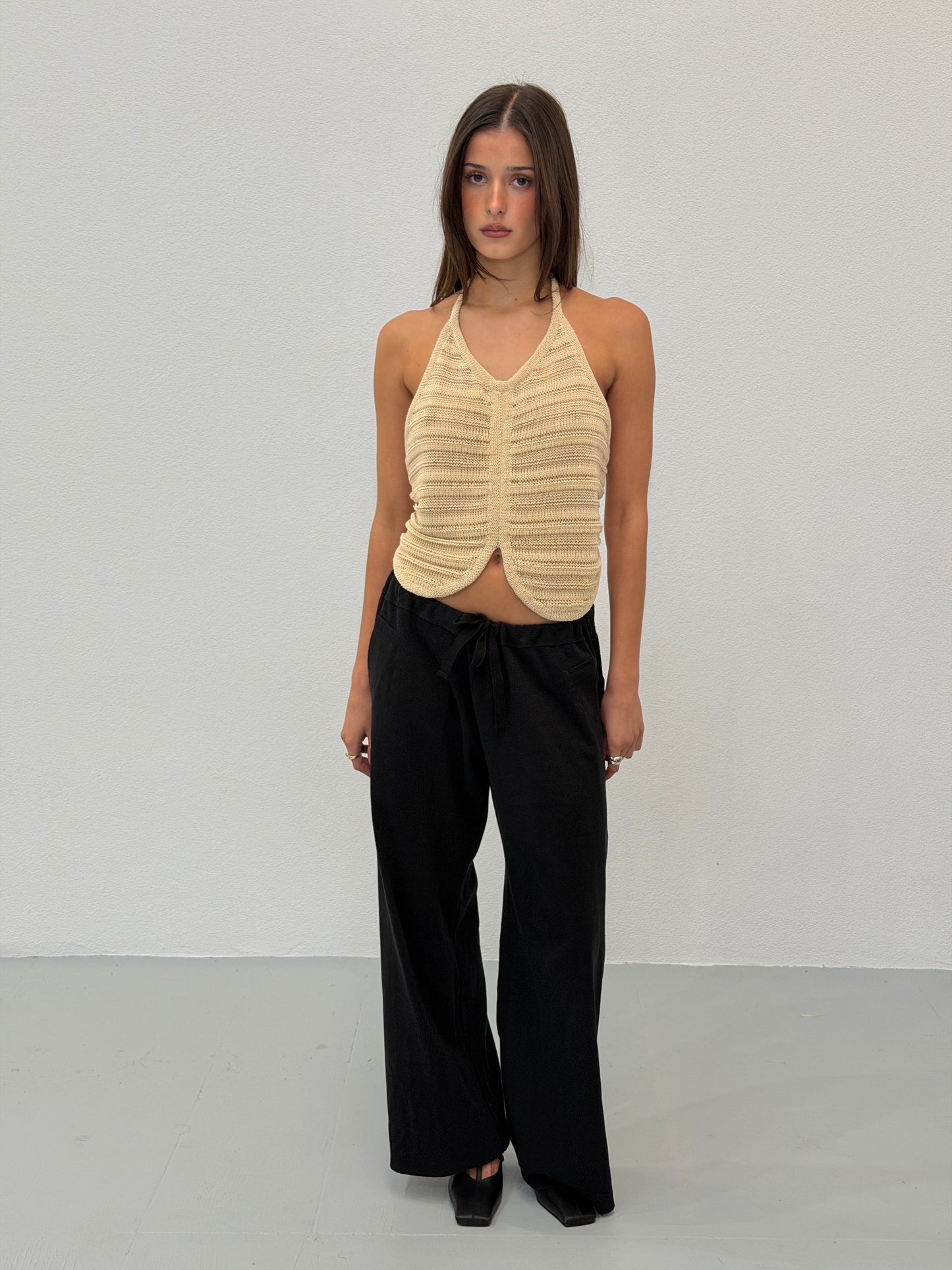 emporio armani 1990s racer back twist top