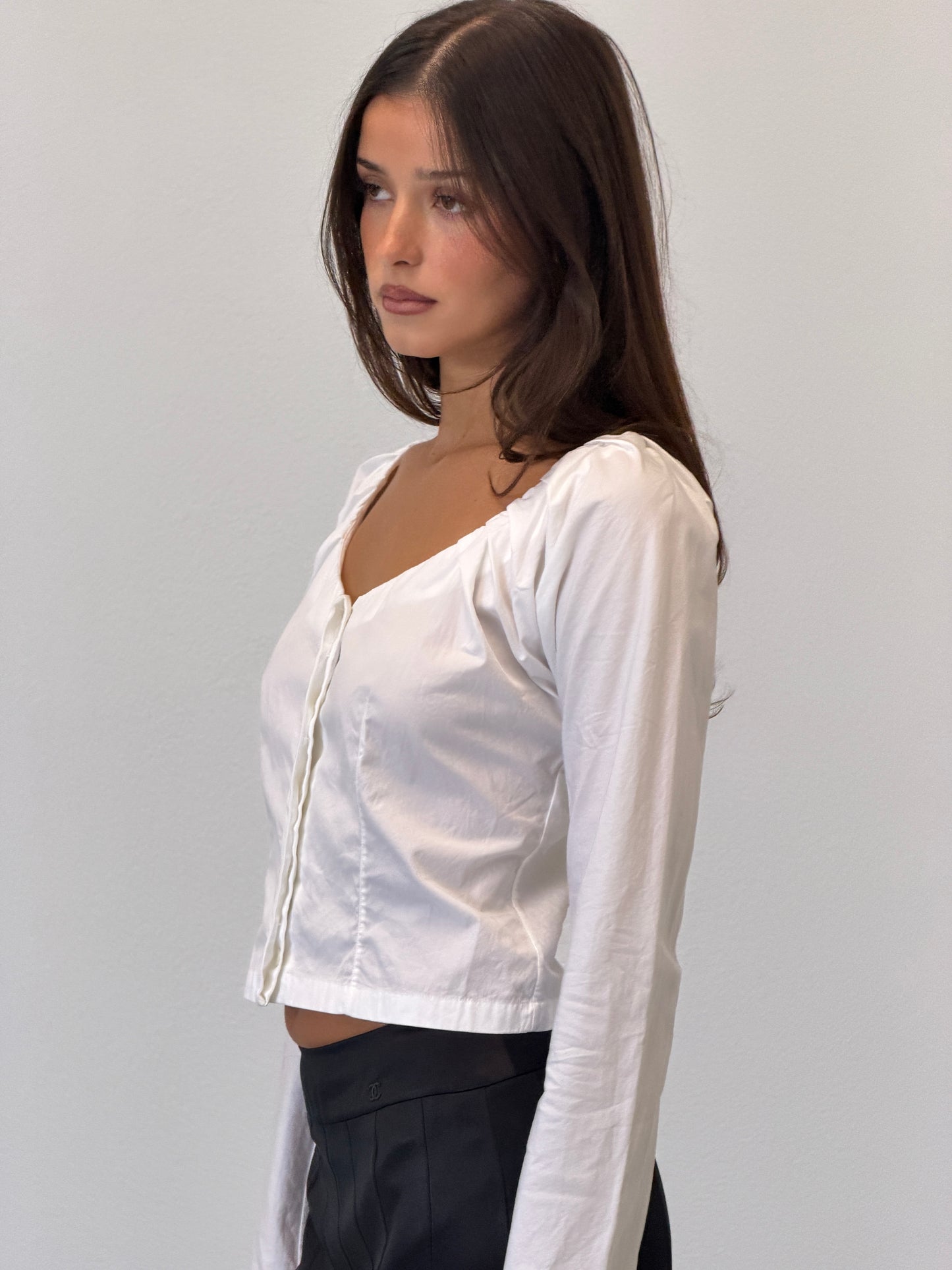 gucci spring 2002 by tom ford white blouse