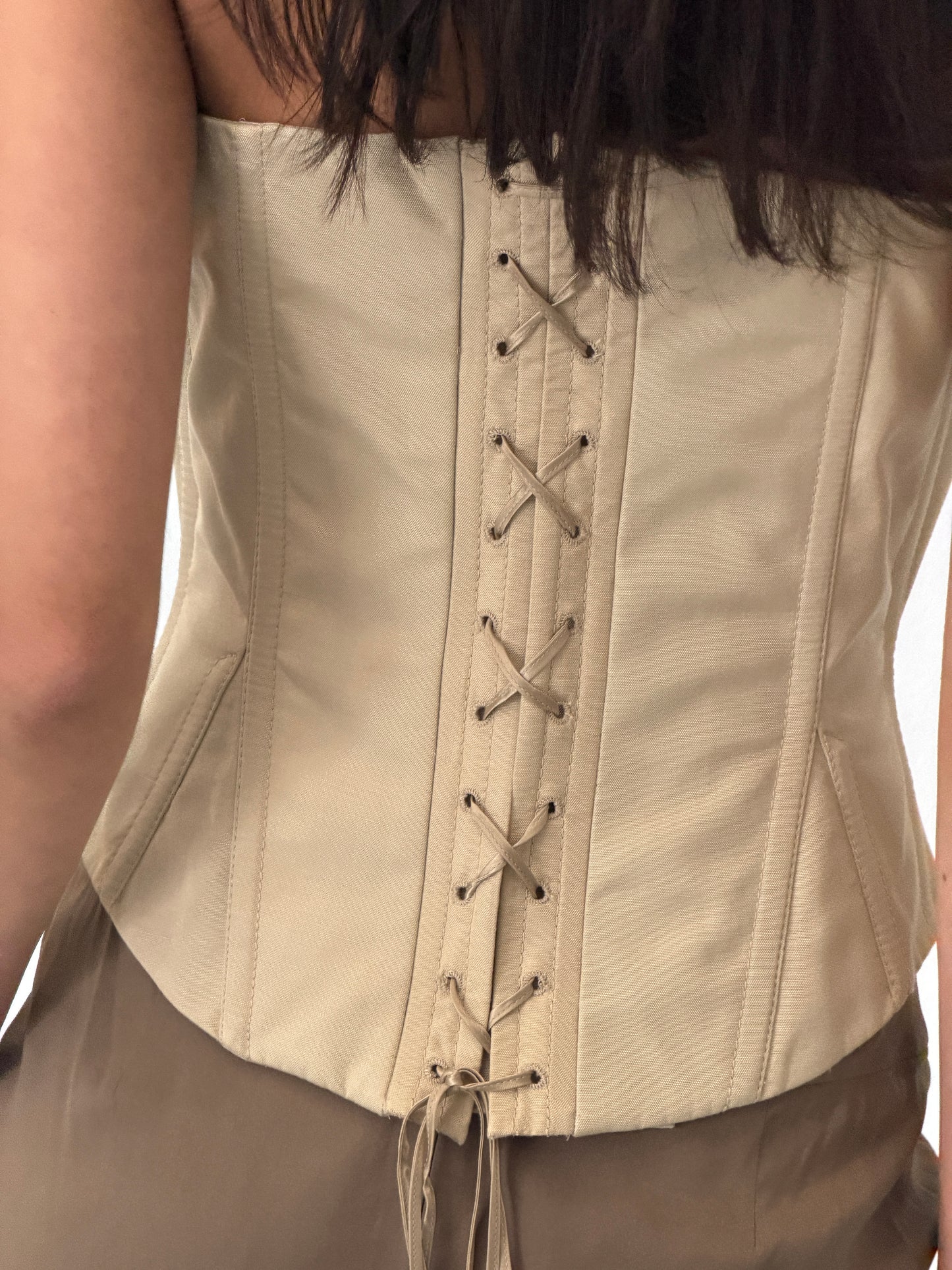 stella mccartney cream bustier top