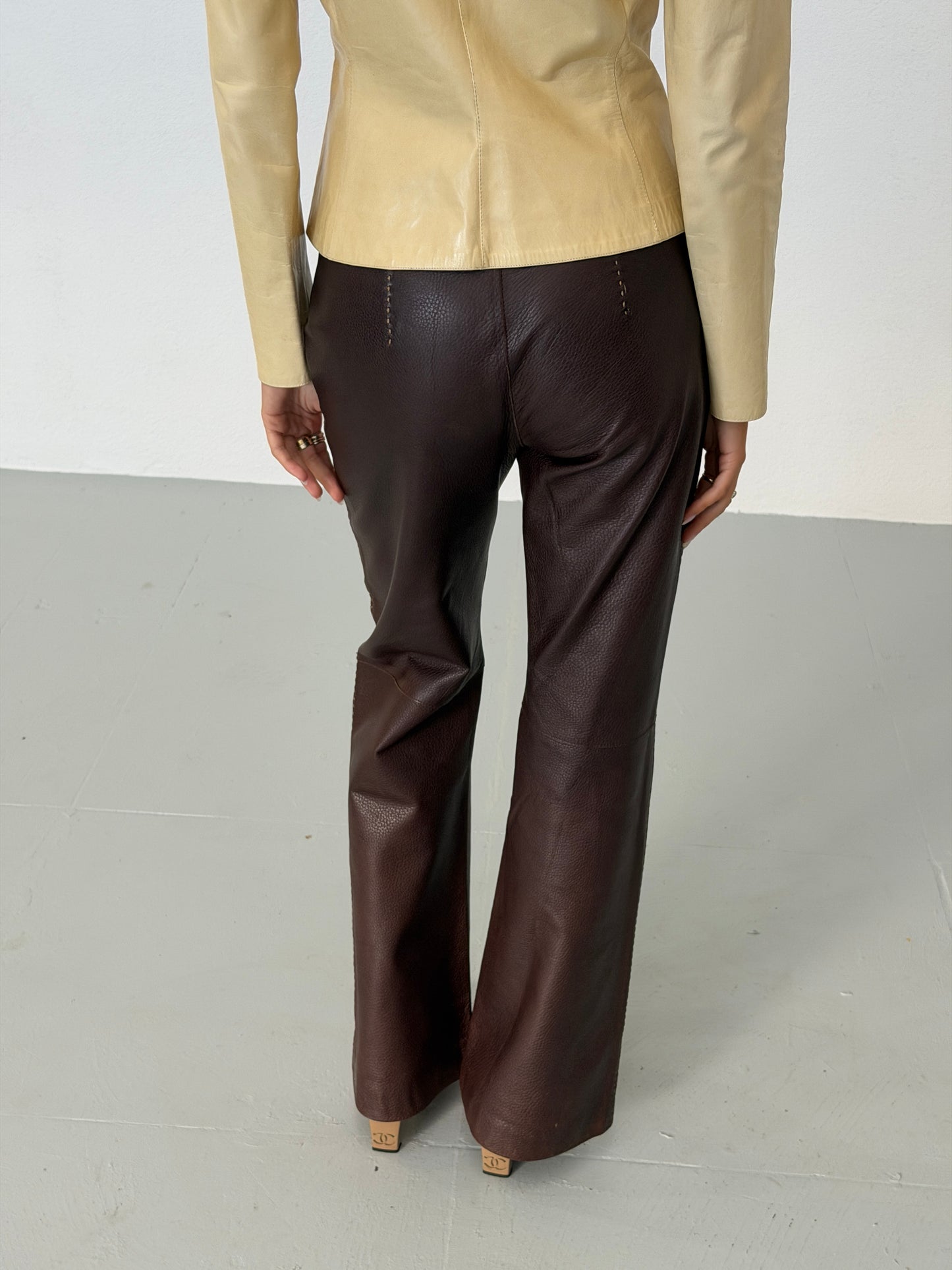 (reserved) fendi fall 2003 leather pants