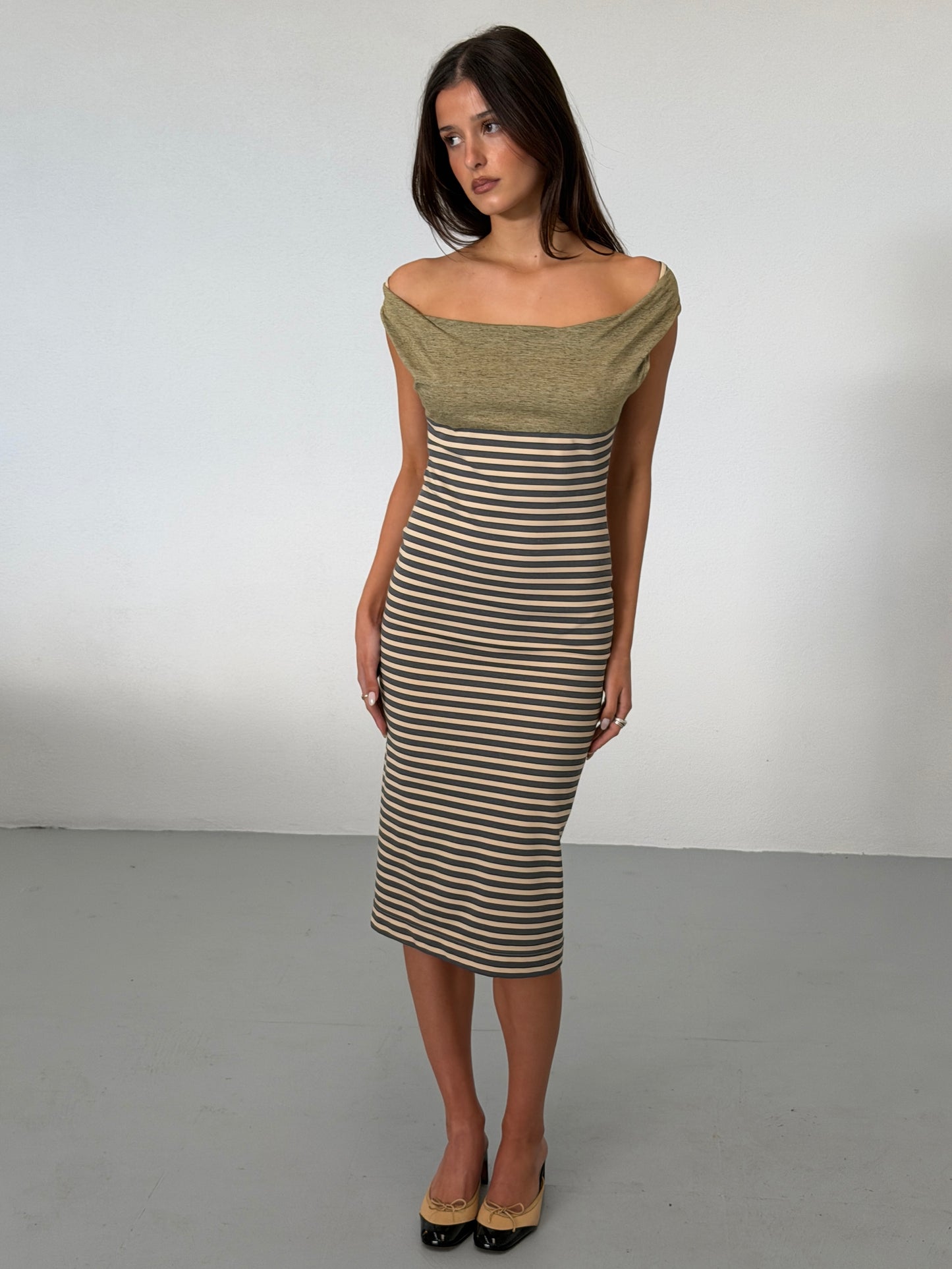 vivienne westwood 1990s gold label striped maxi dress
