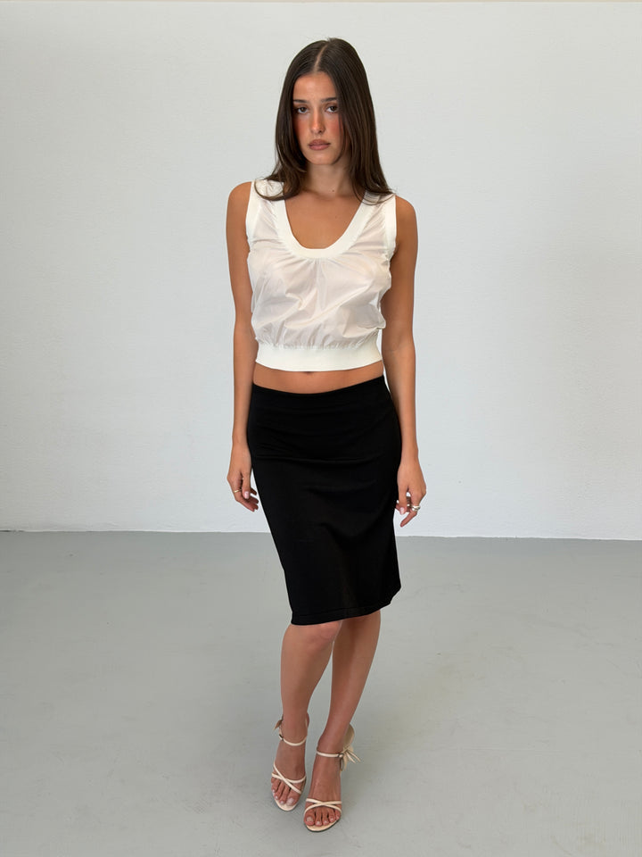 prada spring 1998 nylon knit sleeveless top