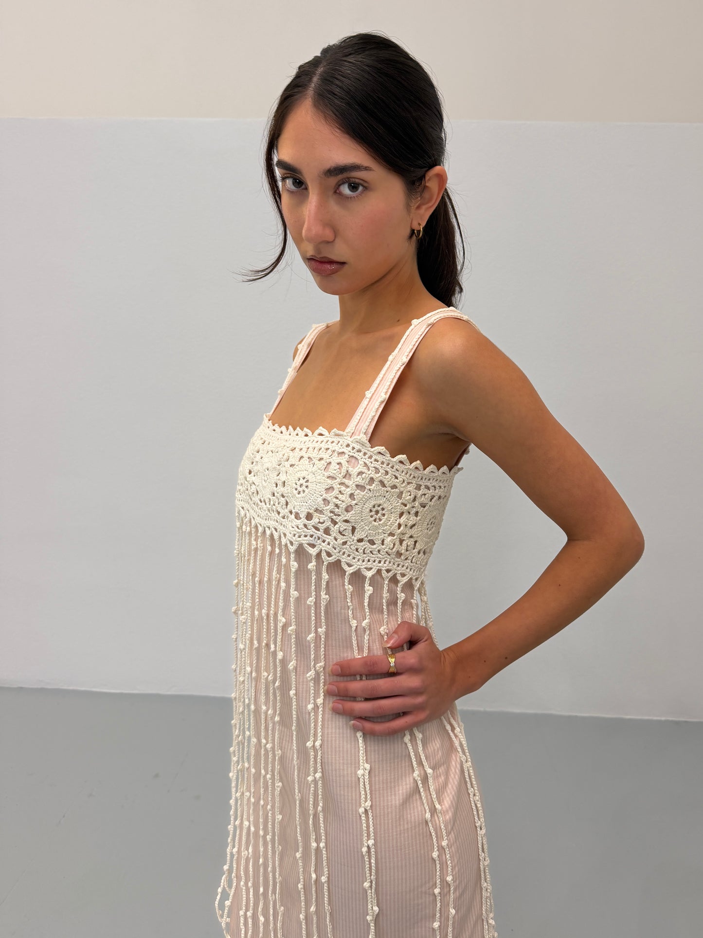 (rare) chanel spring summer 2005 crochet dress