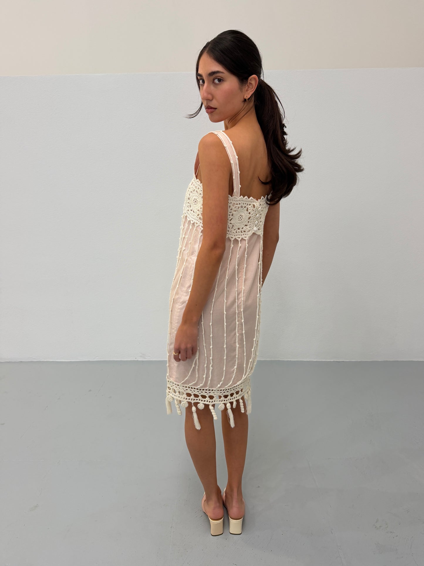 (rare) chanel spring summer 2005 crochet dress