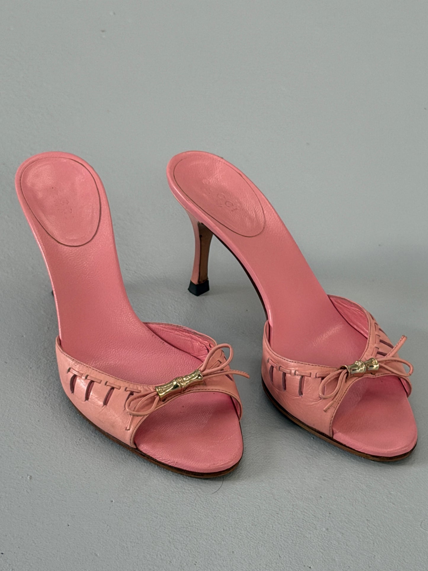 gucci by tom ford pink bamboo heels