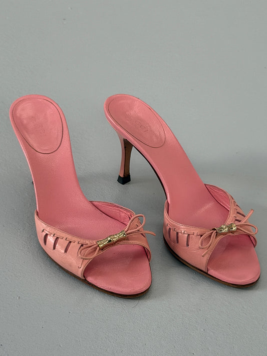 gucci by tom ford pink bamboo heels