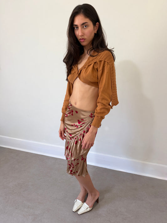 romeo gigli 1980s brown cotton shawl