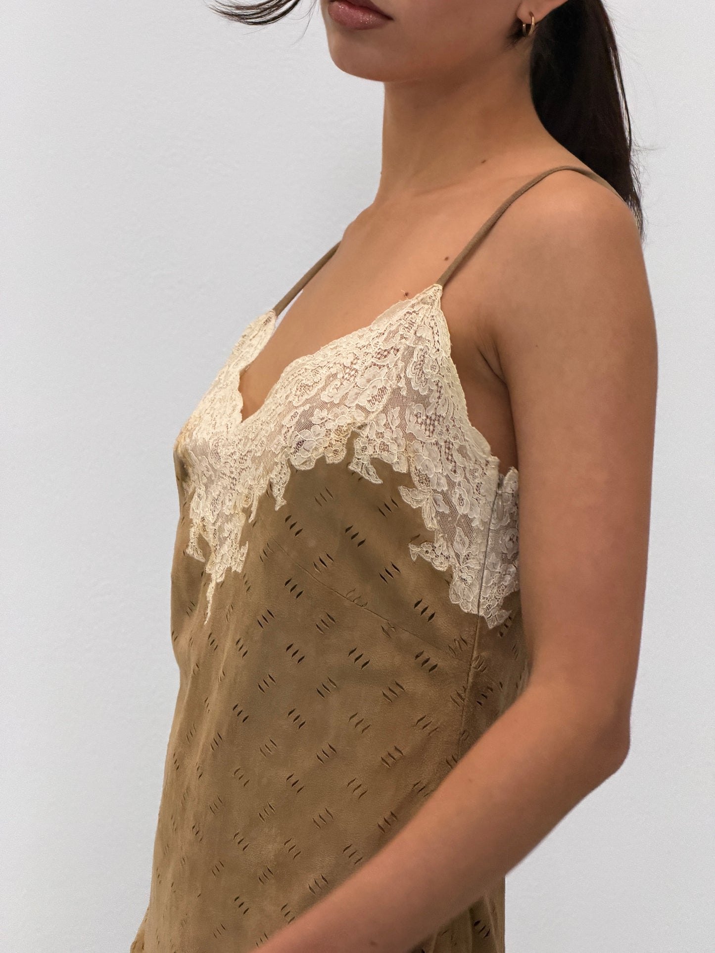 (rare) christian dior by john galliano fall winter 1999 suede slip dress
