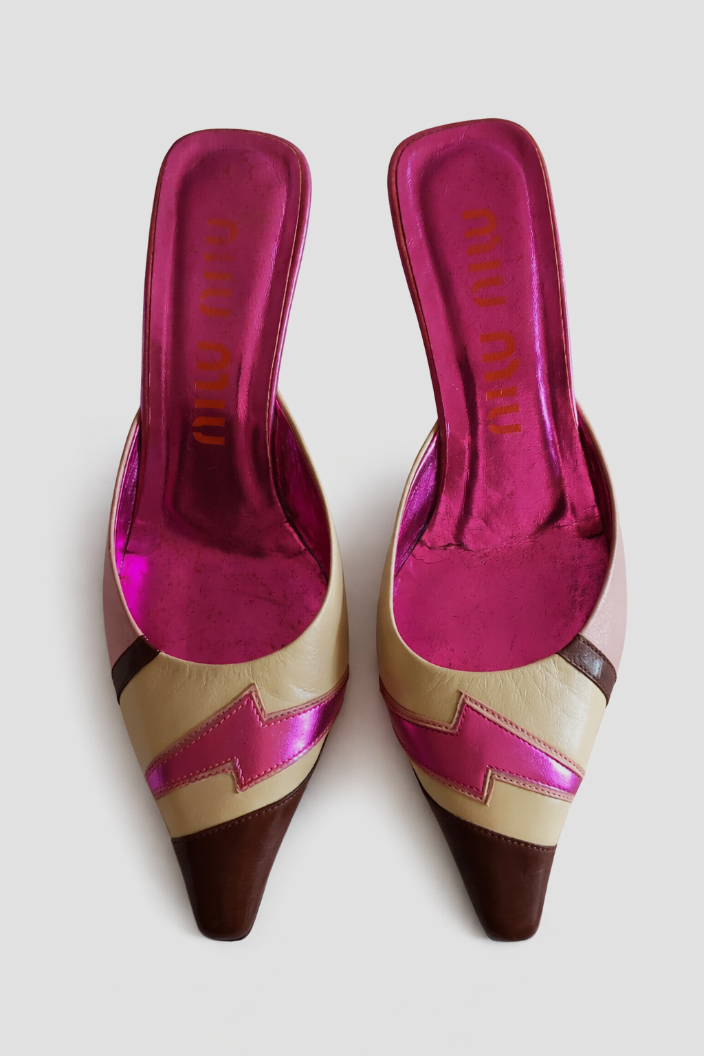 (rare) miu miu spring summer 2000 lightning bolt heels