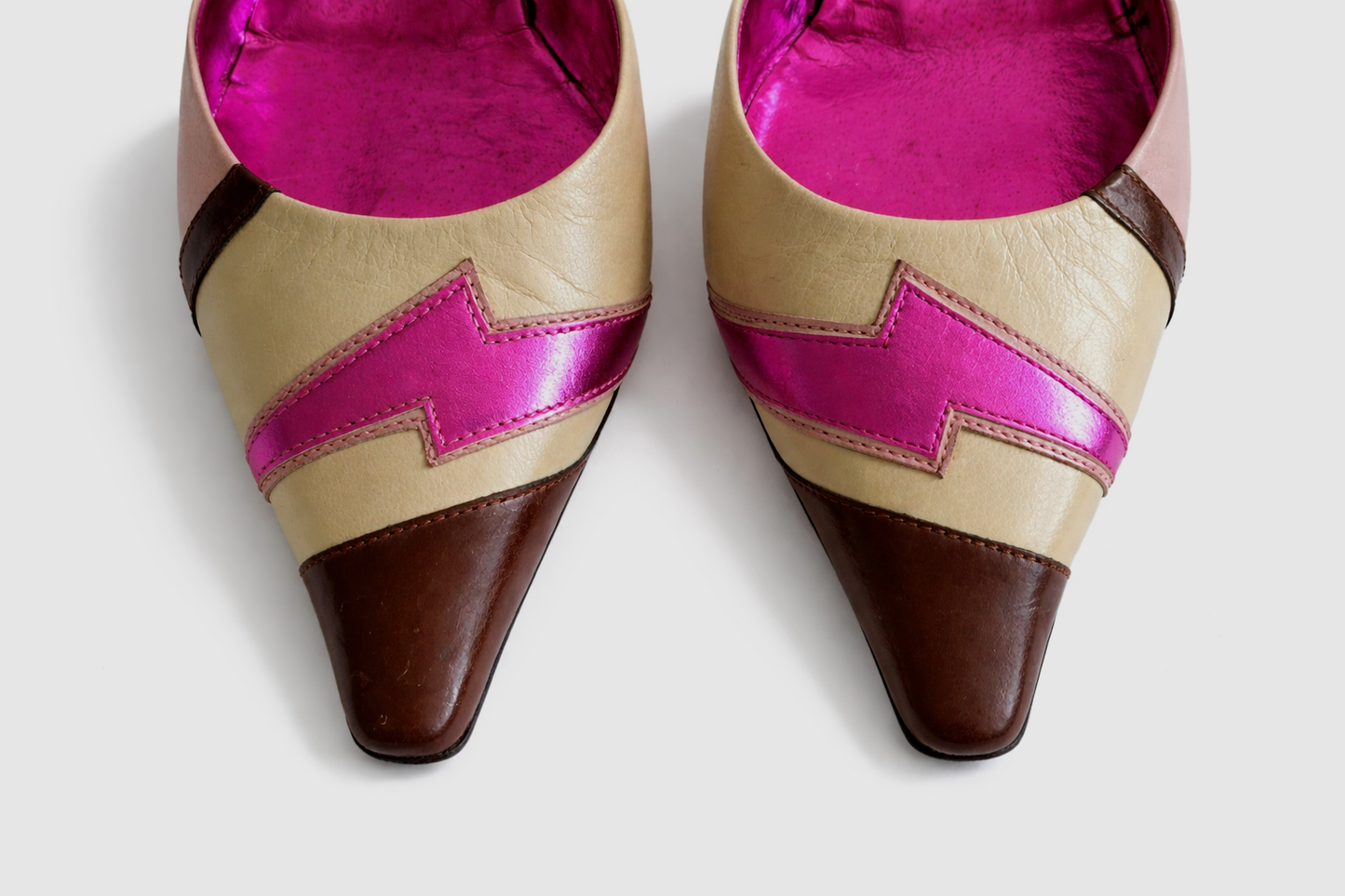 (rare) miu miu spring summer 2000 lightning bolt heels