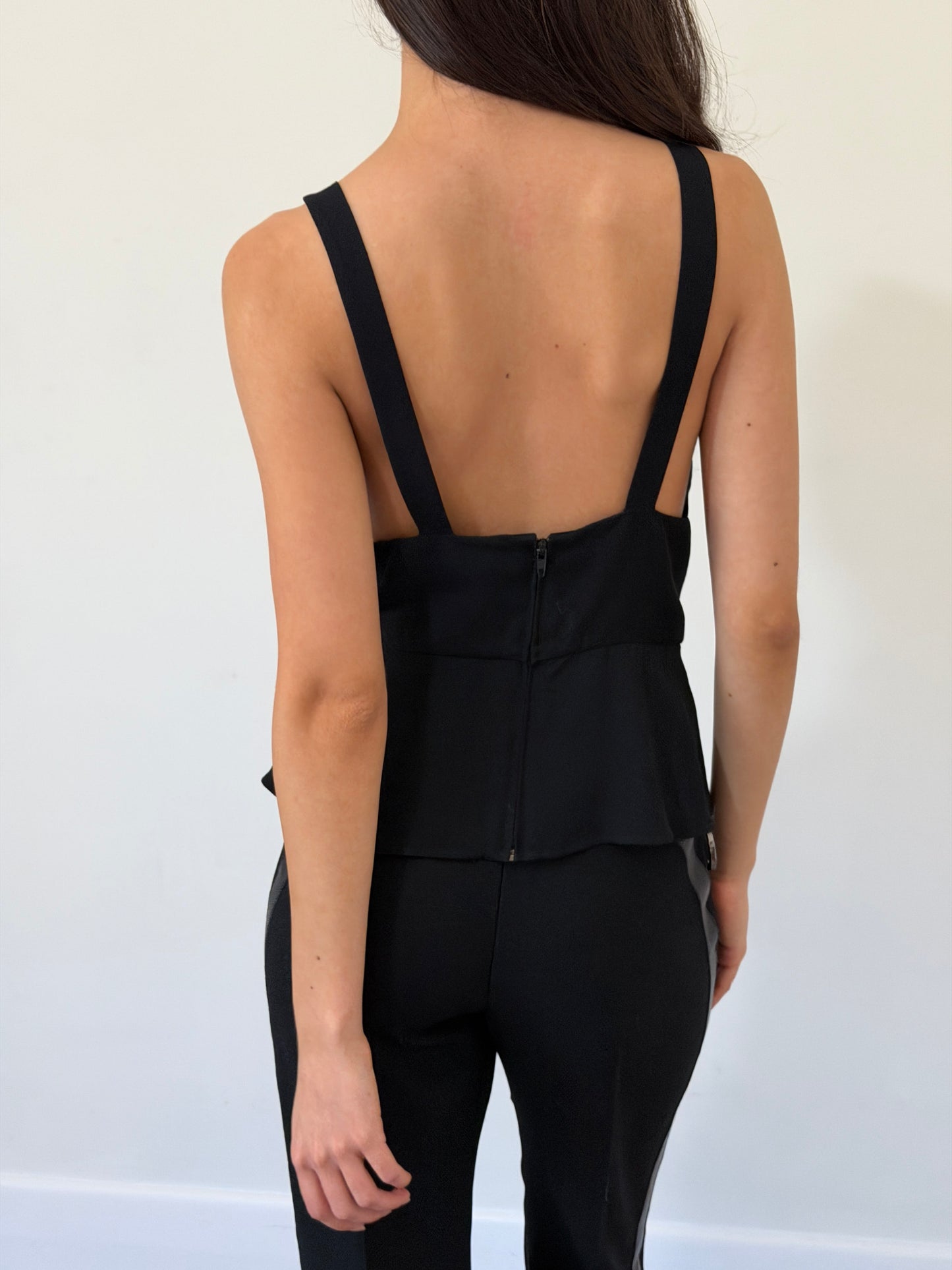 karl lagerfeld 1990s silk sleeveless top