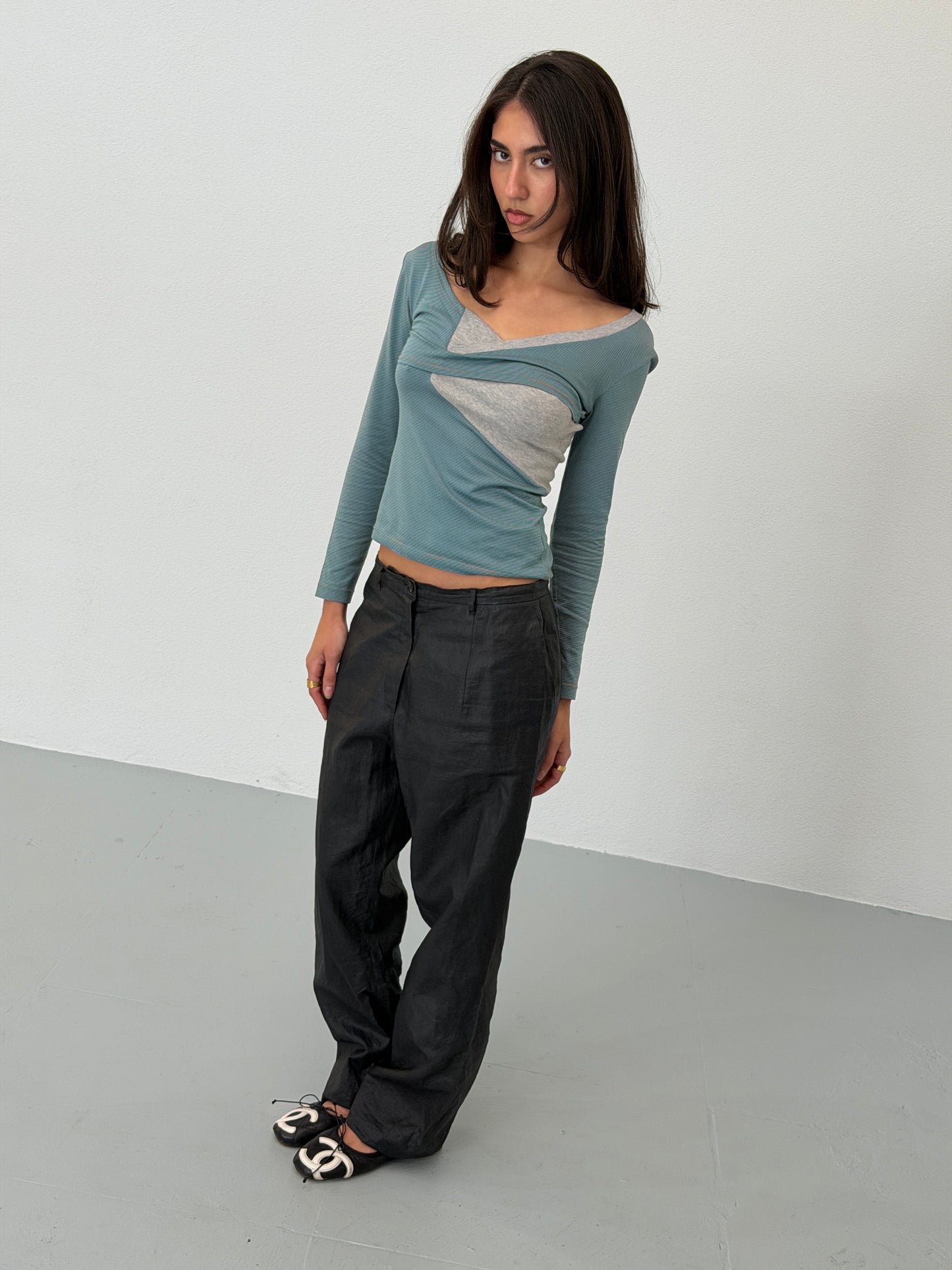 jil sander 1990s coated pants