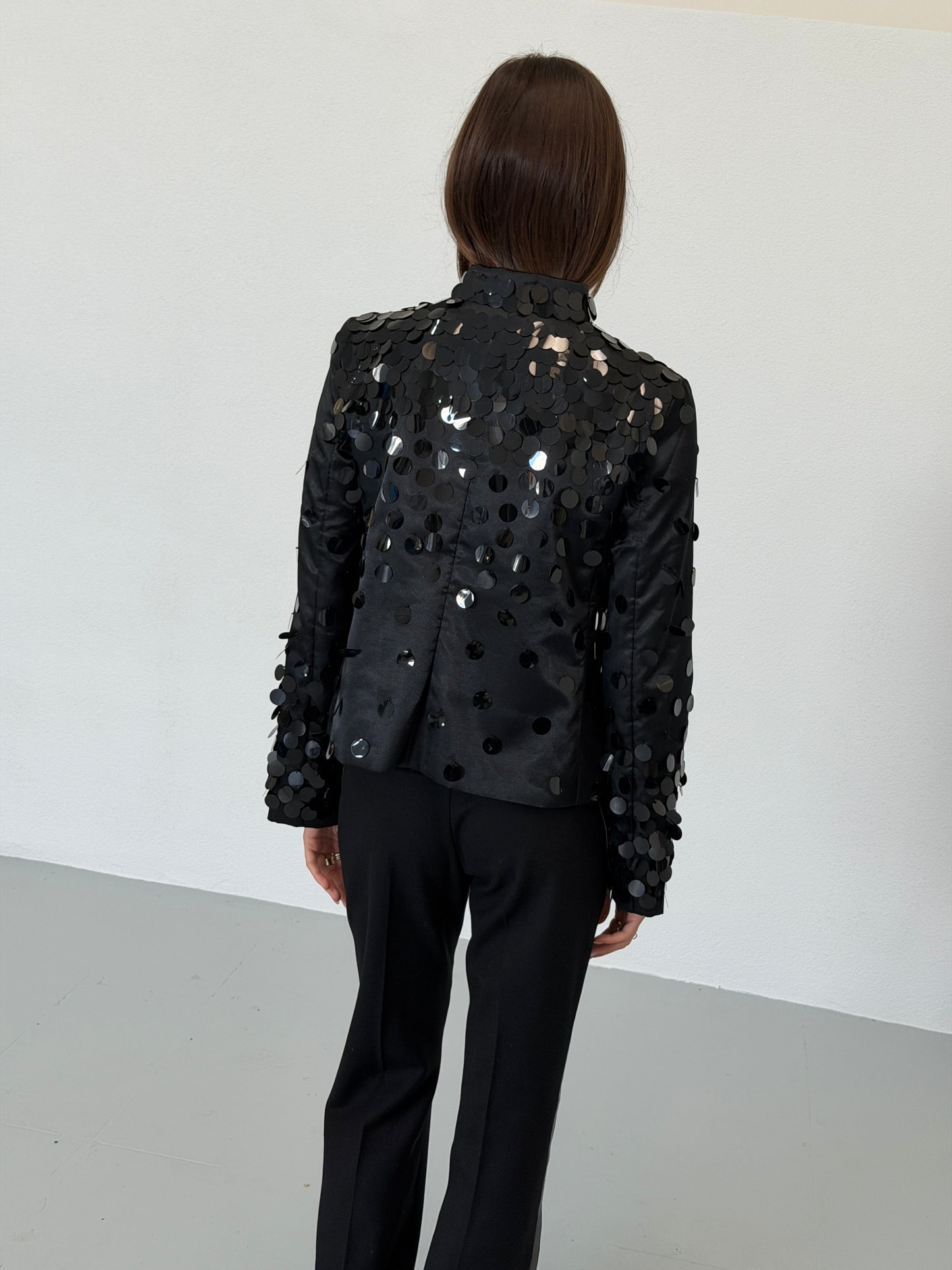 (rare) emporio armani 1990s black disc jacket