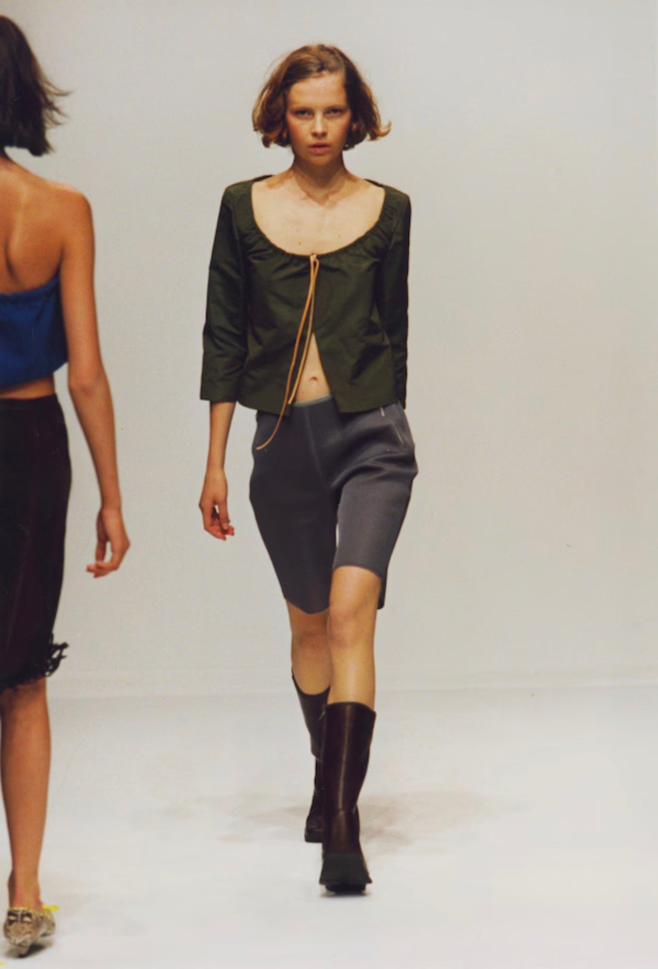 (rare) miu miu spring 1999 khaki nylon top