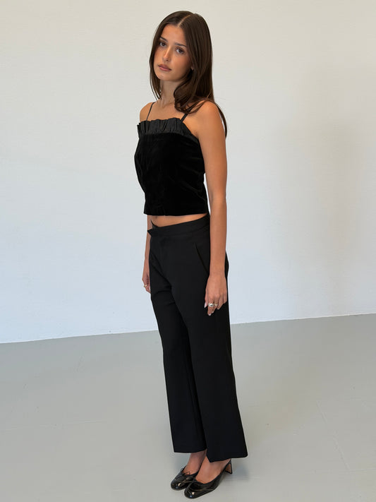 yves saint laurent 1980s velvet bustier