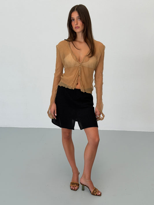 karl lagerfeld 1980s multi-split skirt