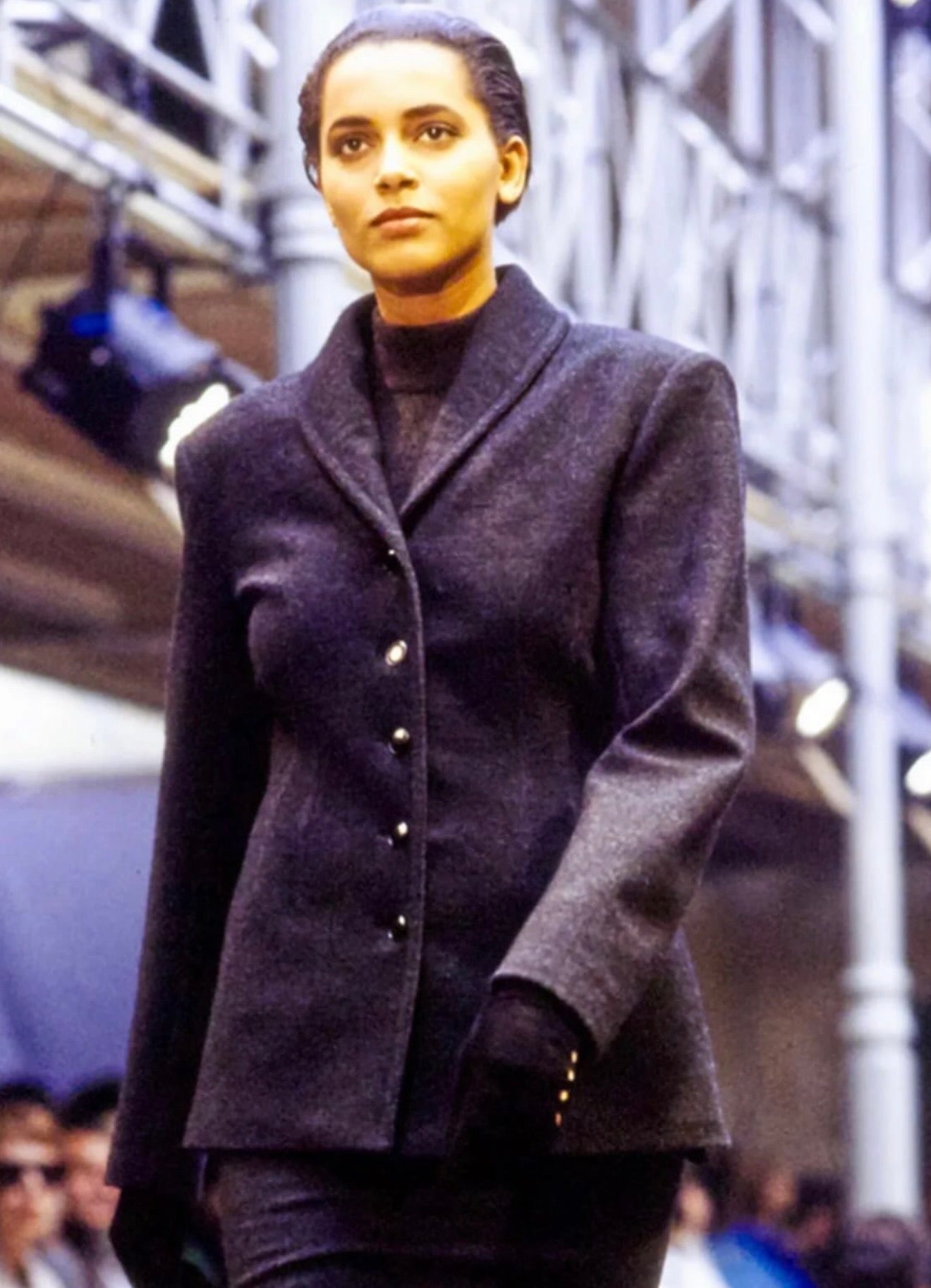 (rare) azzedine alaïa 1985 black wool tailored jacket