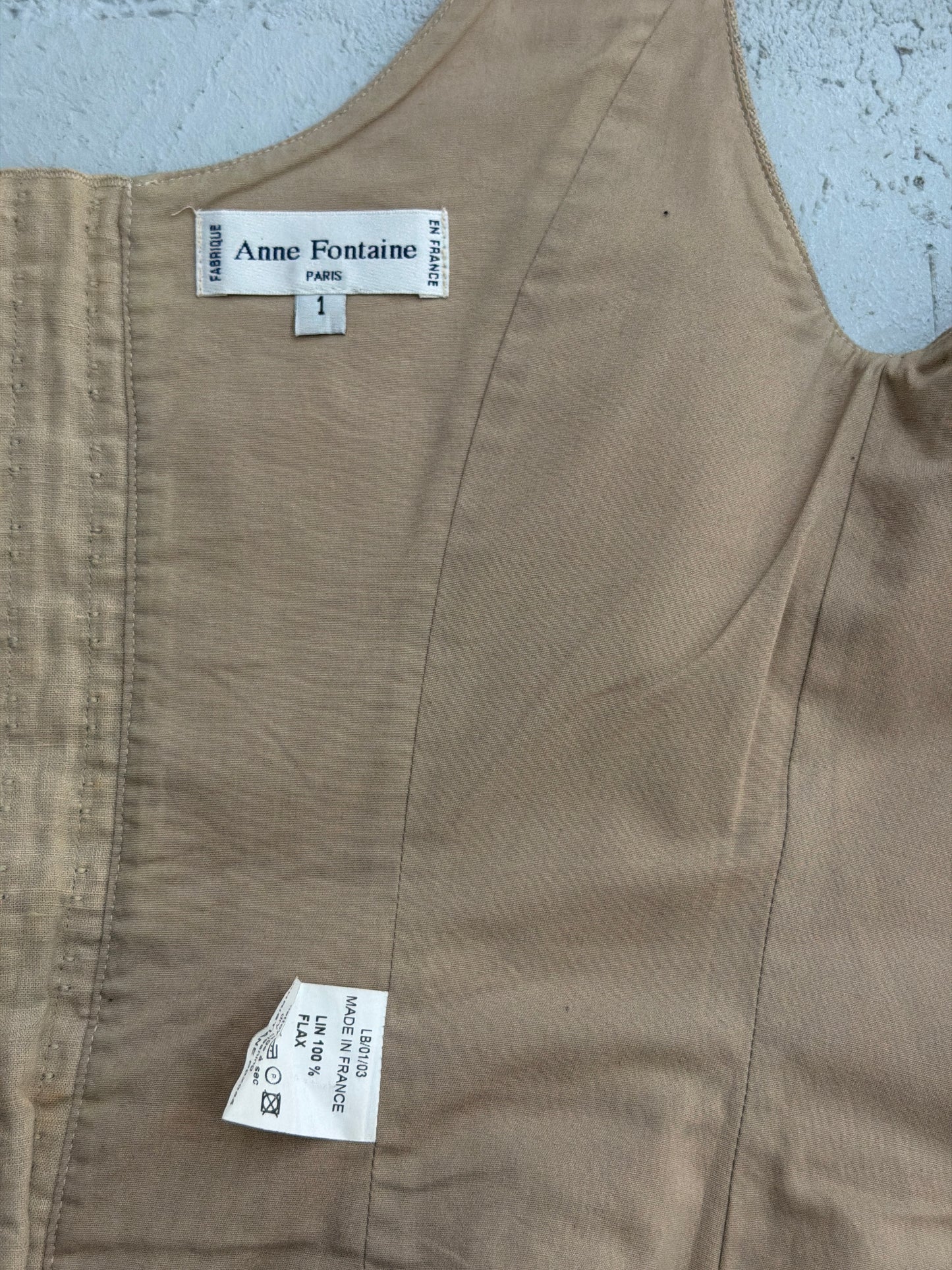 anne fontaine 1990s linen corset