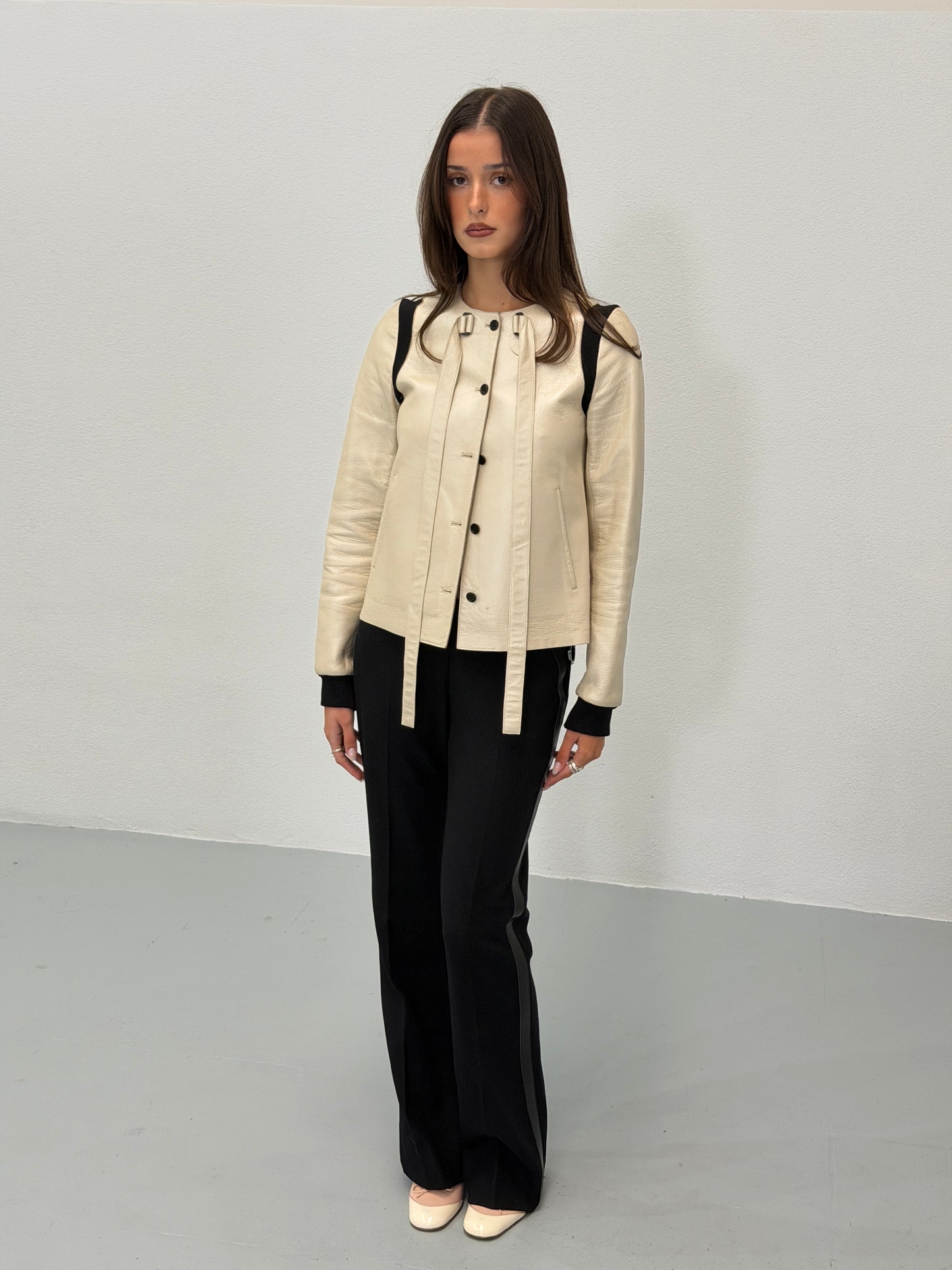 (rare) miu miu spring summer 2000 runway leather jacket