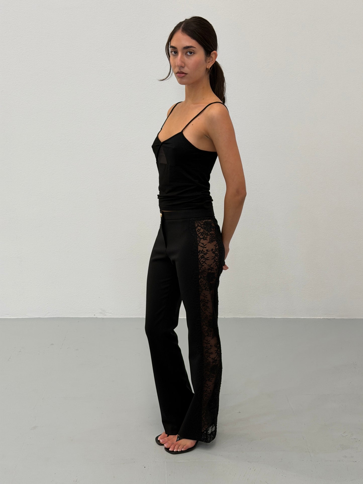 versace 1990s lace pants