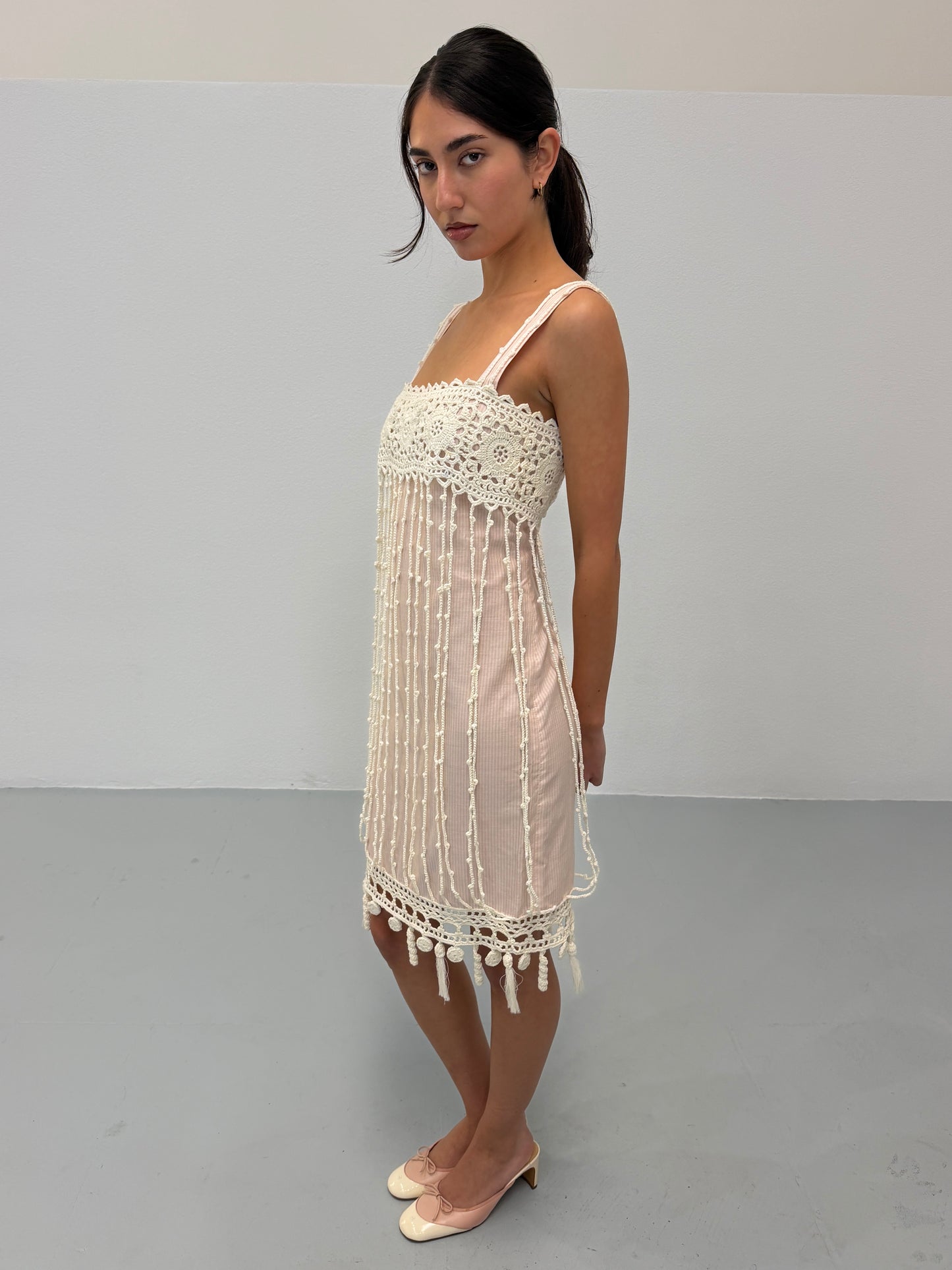 (rare) chanel spring summer 2005 crochet dress