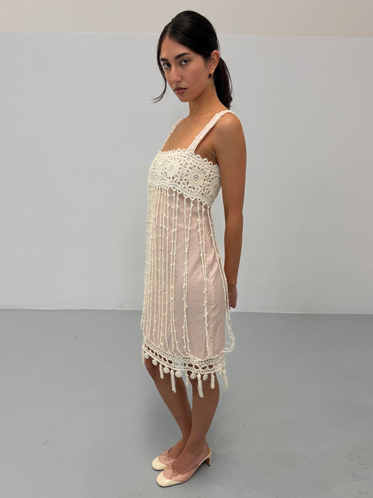 (rare) chanel spring summer 2005 crochet dress